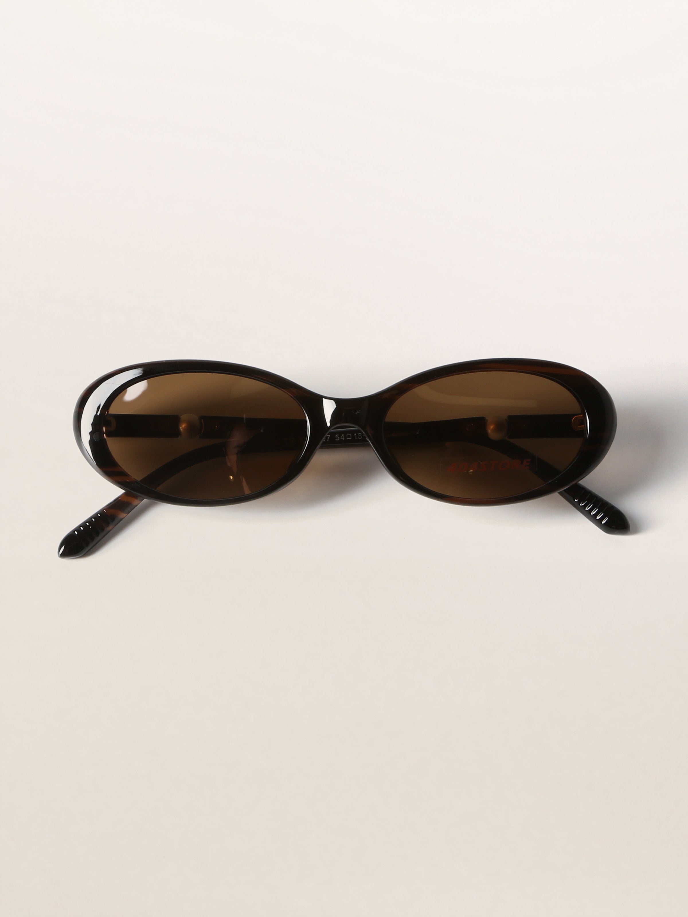 Retro Pearl Oval Coquette Polarized Sunglasses