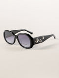 Vintage Floral Oversized Acetate Sunglasses