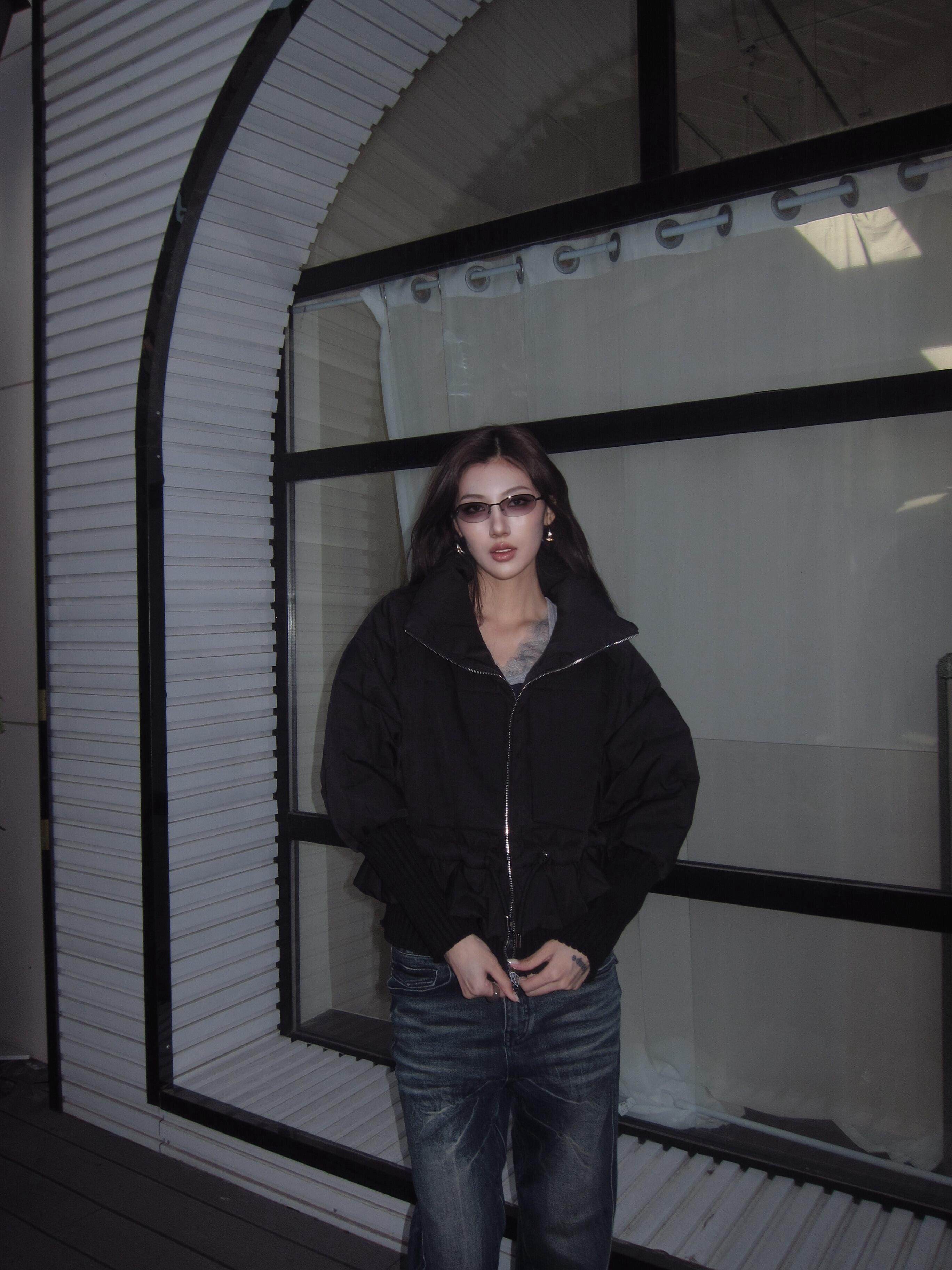 Y2K Grunge Half-Rim Oval Metal Sunglasses