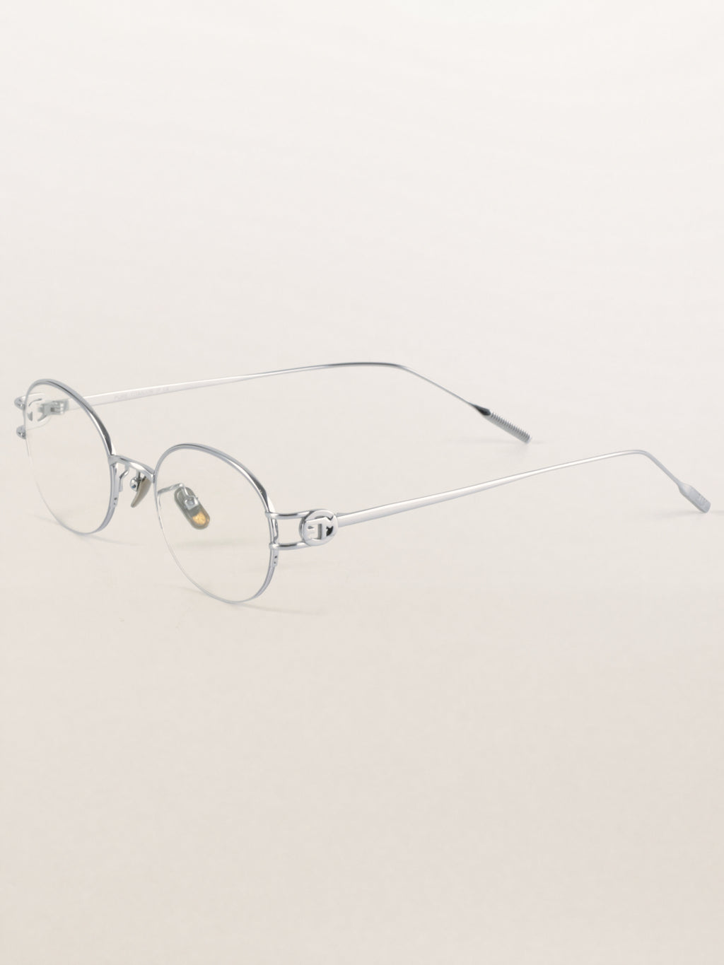 Half-Rim Round Titanium Minimalist Optical Frames