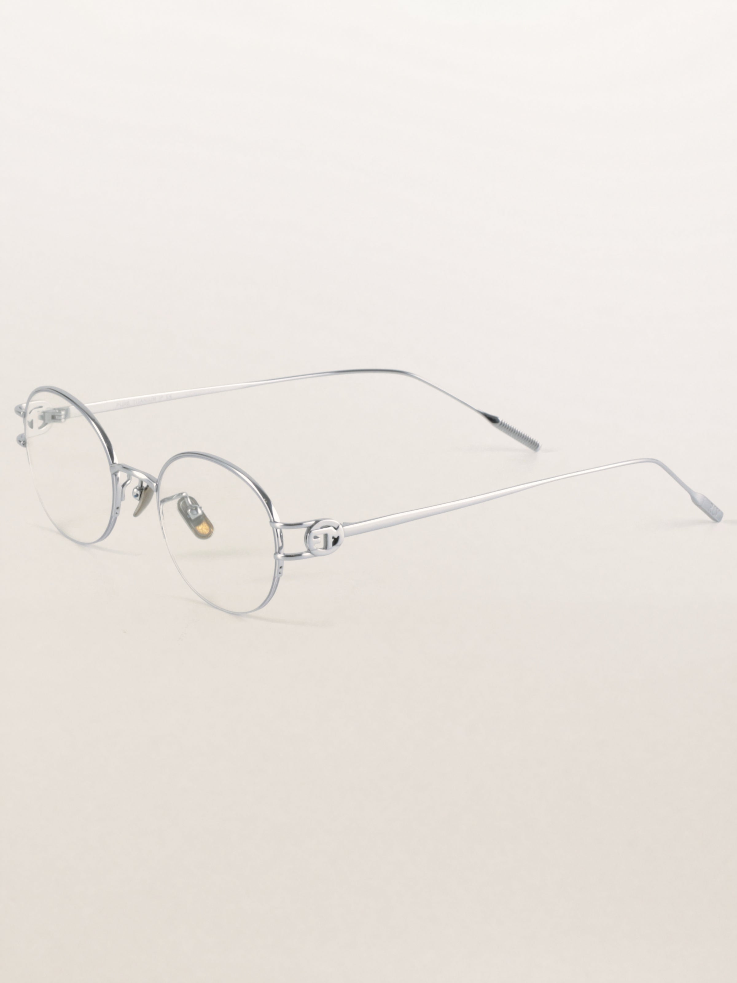 Half-Rim Round Titanium Minimalist Optical Frames