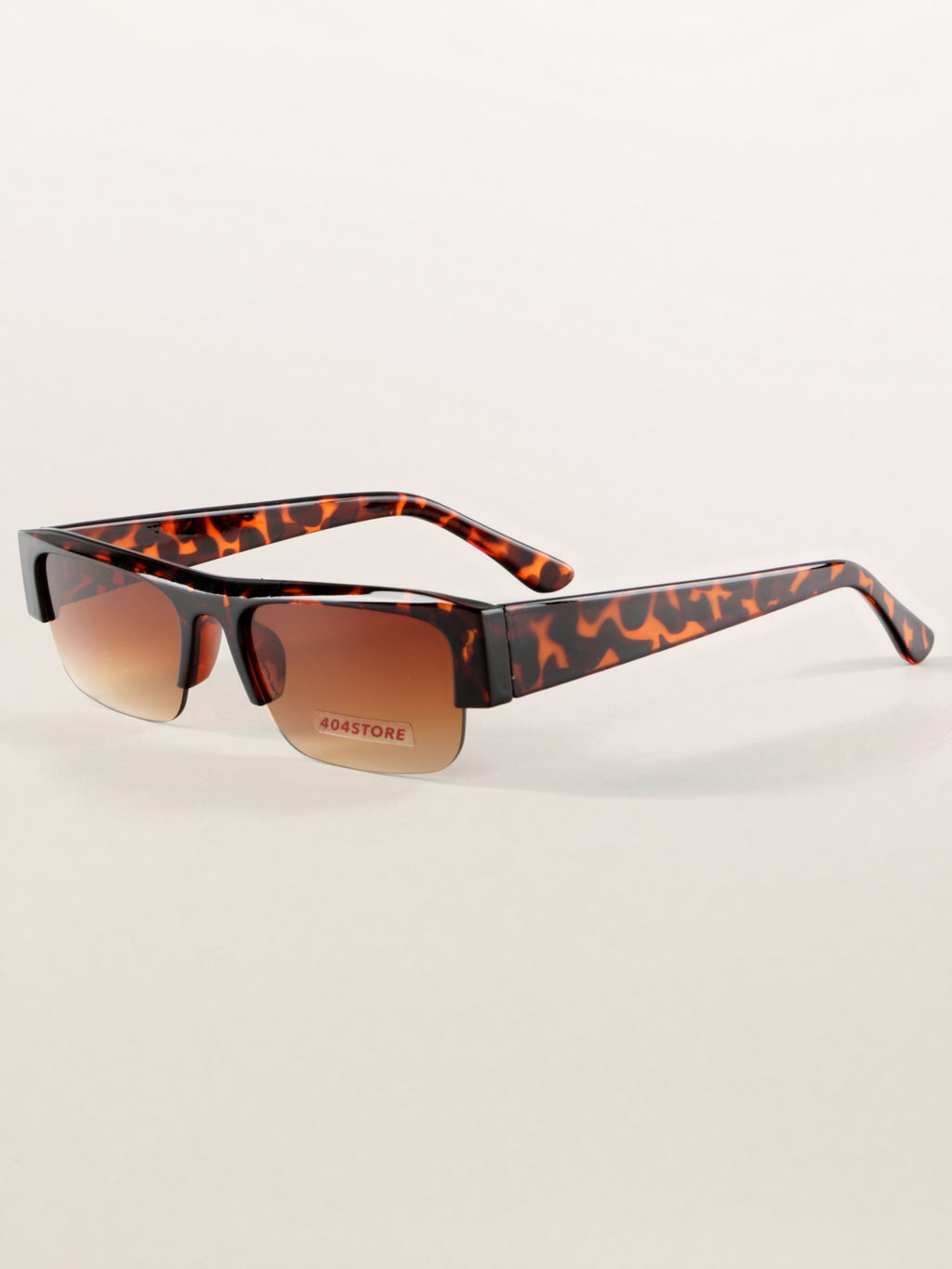 Geek Chic Half-Rim Statement Sunglasses