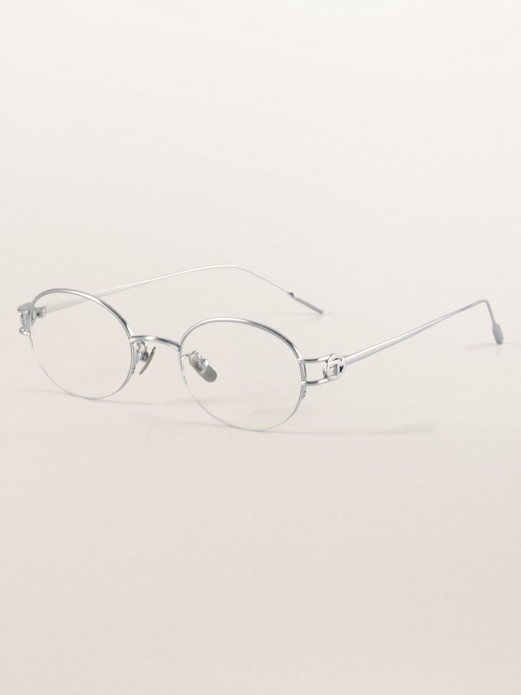 Half-Rim Round Titanium Minimalist Optical Frames