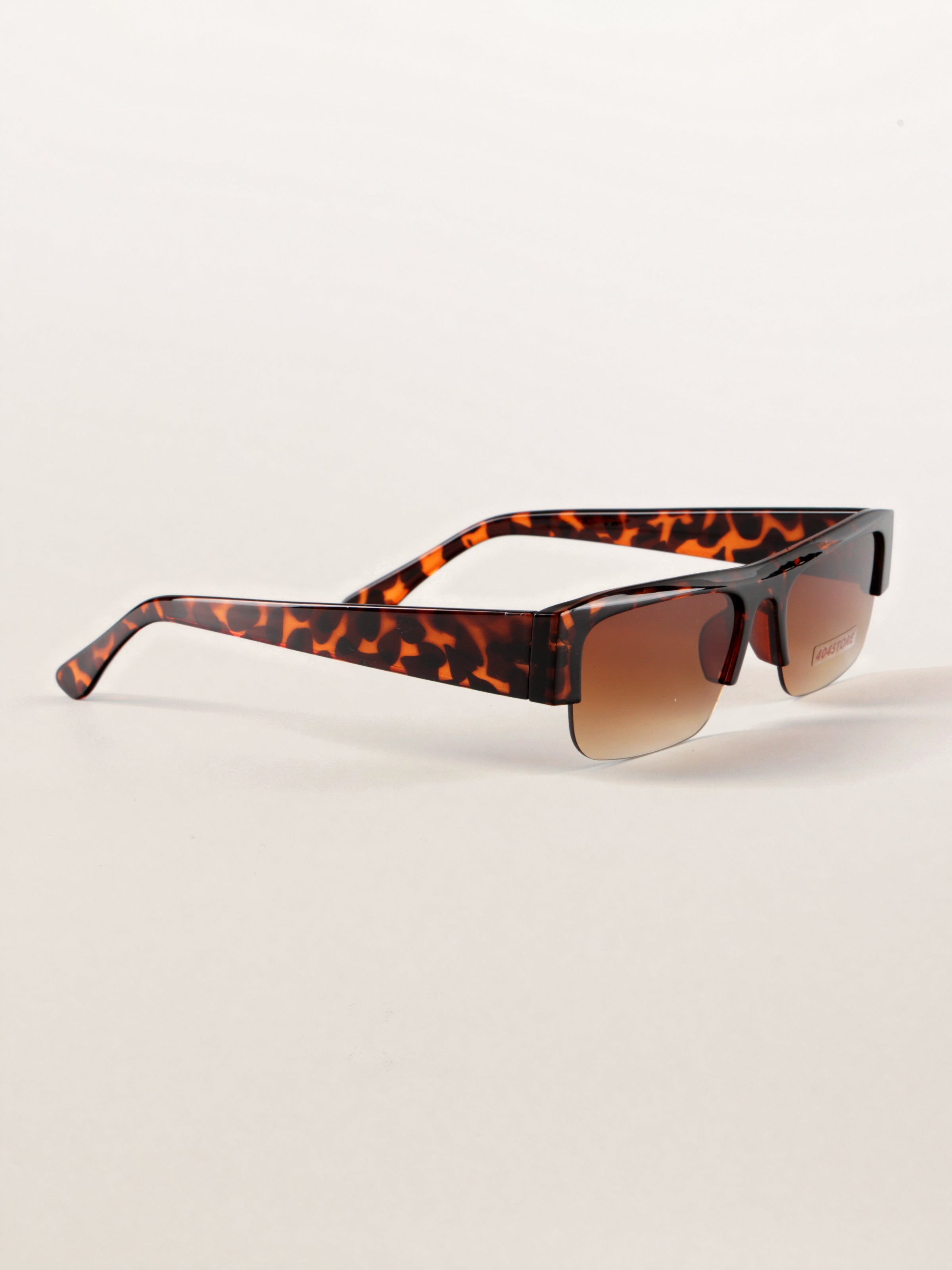 Geek Chic Half-Rim Statement Sunglasses
