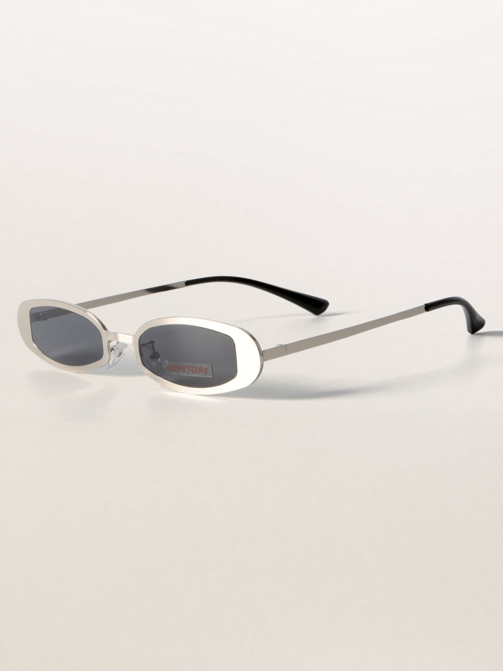 Y2K Cold Slim Oval Metal Sunglasses