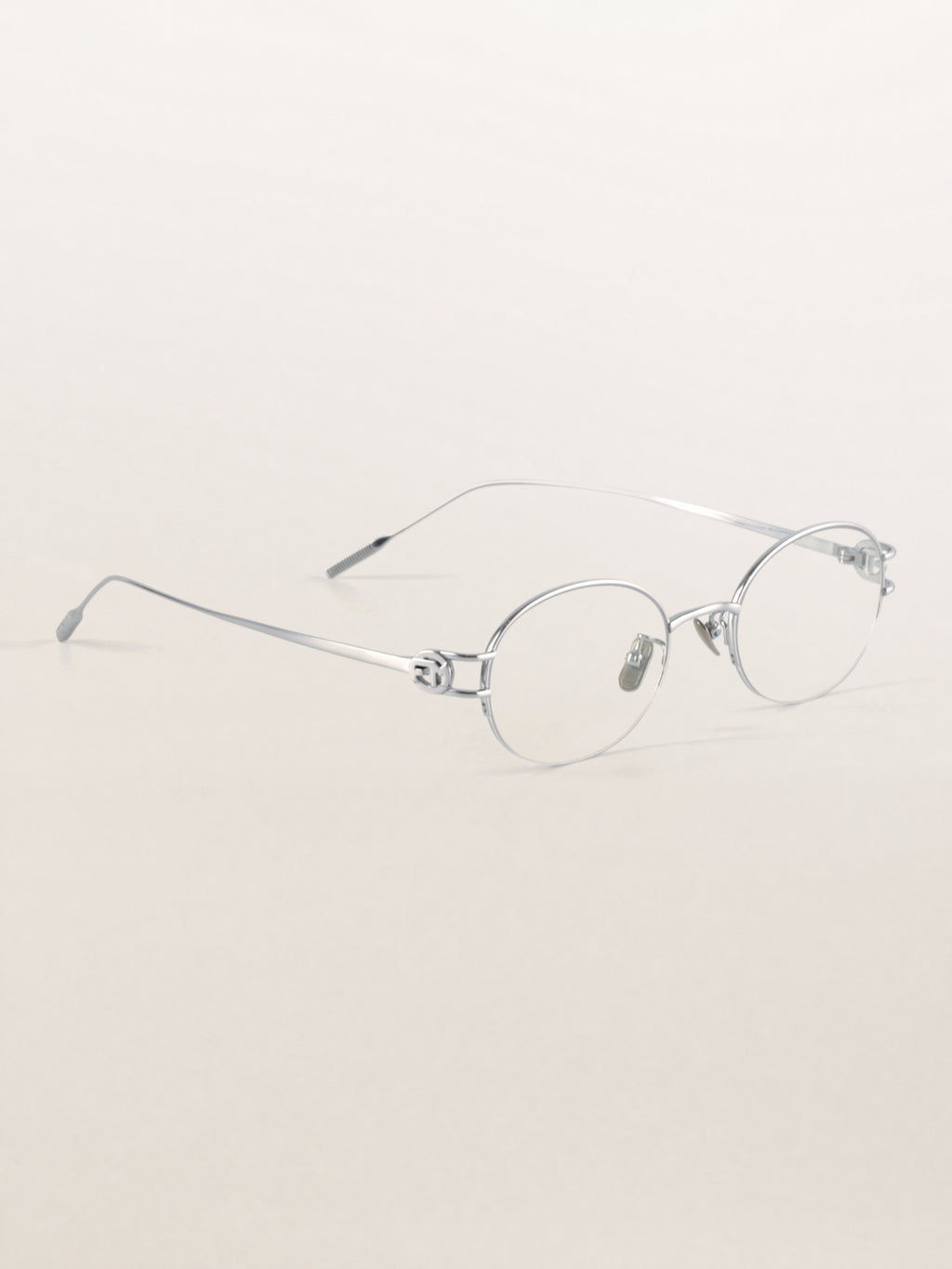 Half-Rim Round Titanium Minimalist Optical Frames