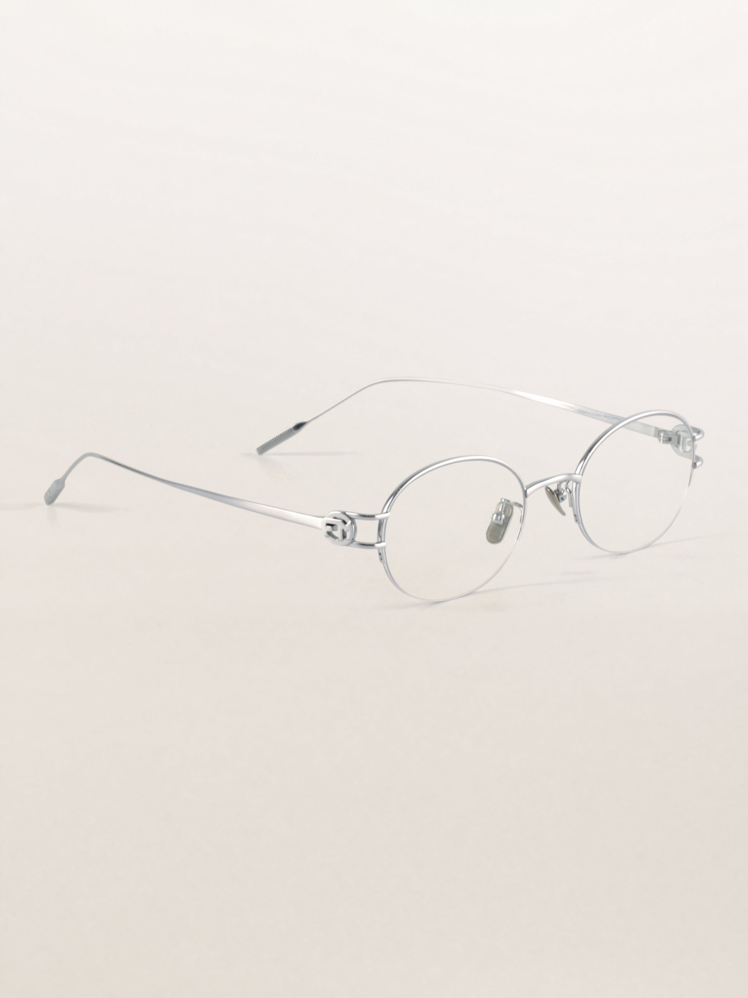 Half-Rim Round Titanium Minimalist Optical Frames