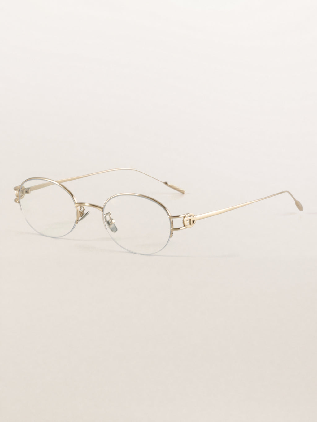 Half-Rim Round Titanium Minimalist Optical Frames