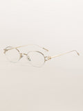 Half-Rim Round Titanium Minimalist Optical Frames
