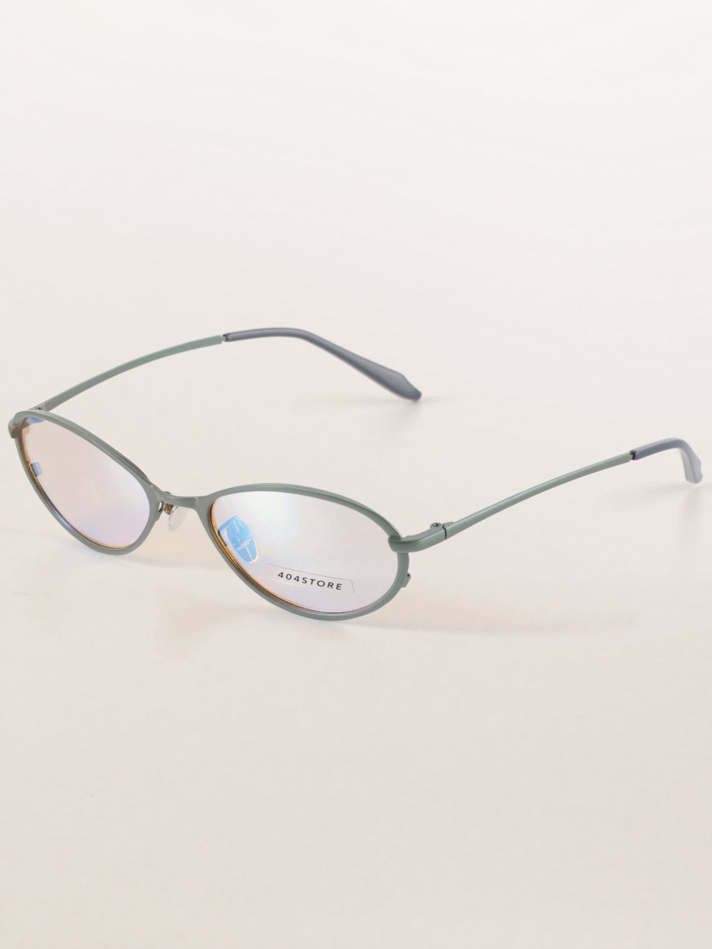 Cat-Eye Oval Metal Minimalist Sunglasses