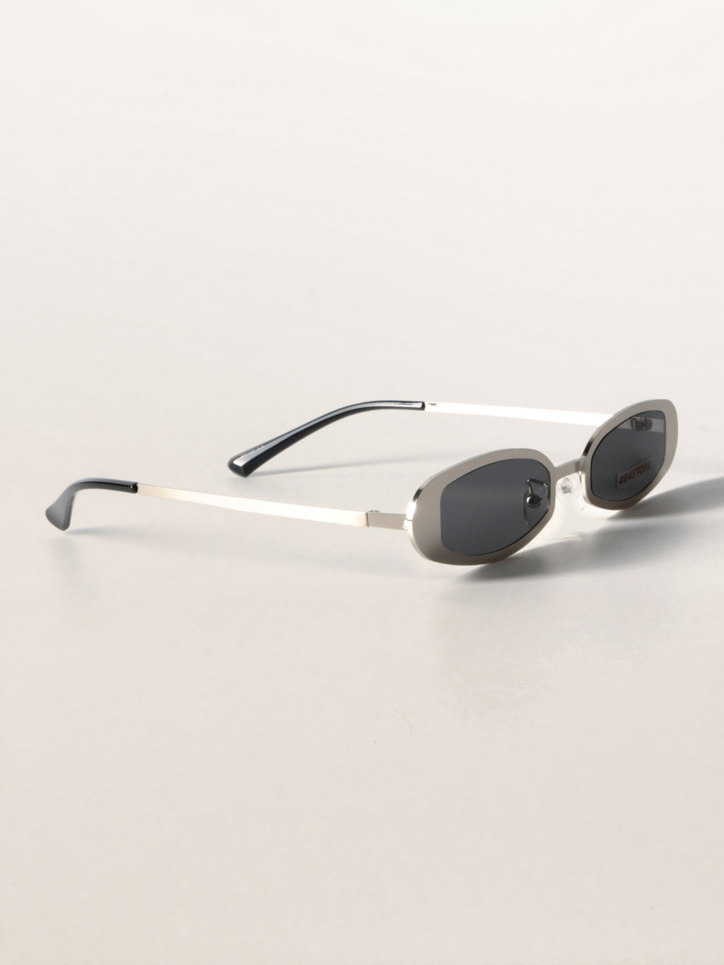 Y2K Cold Slim Oval Metal Sunglasses
