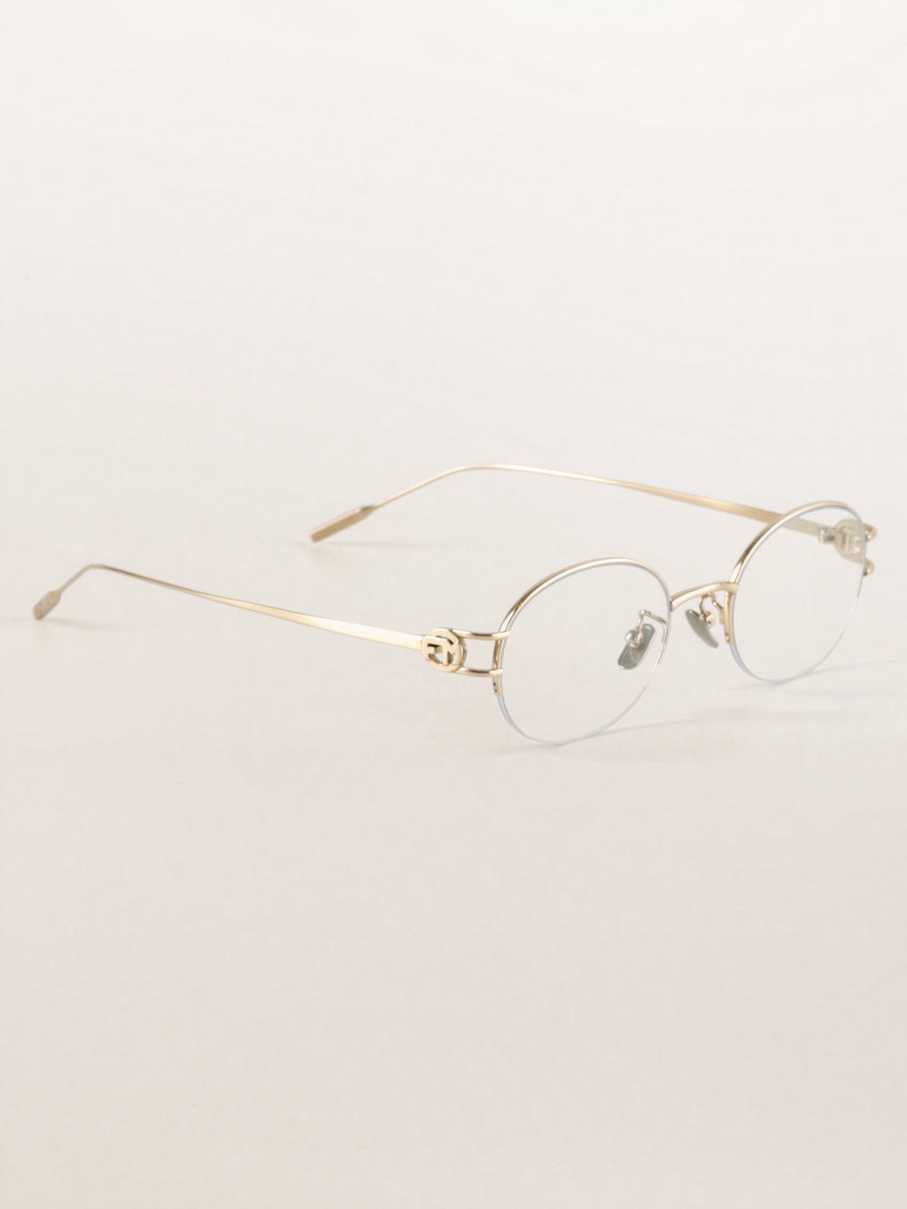 Half-Rim Round Titanium Minimalist Optical Frames