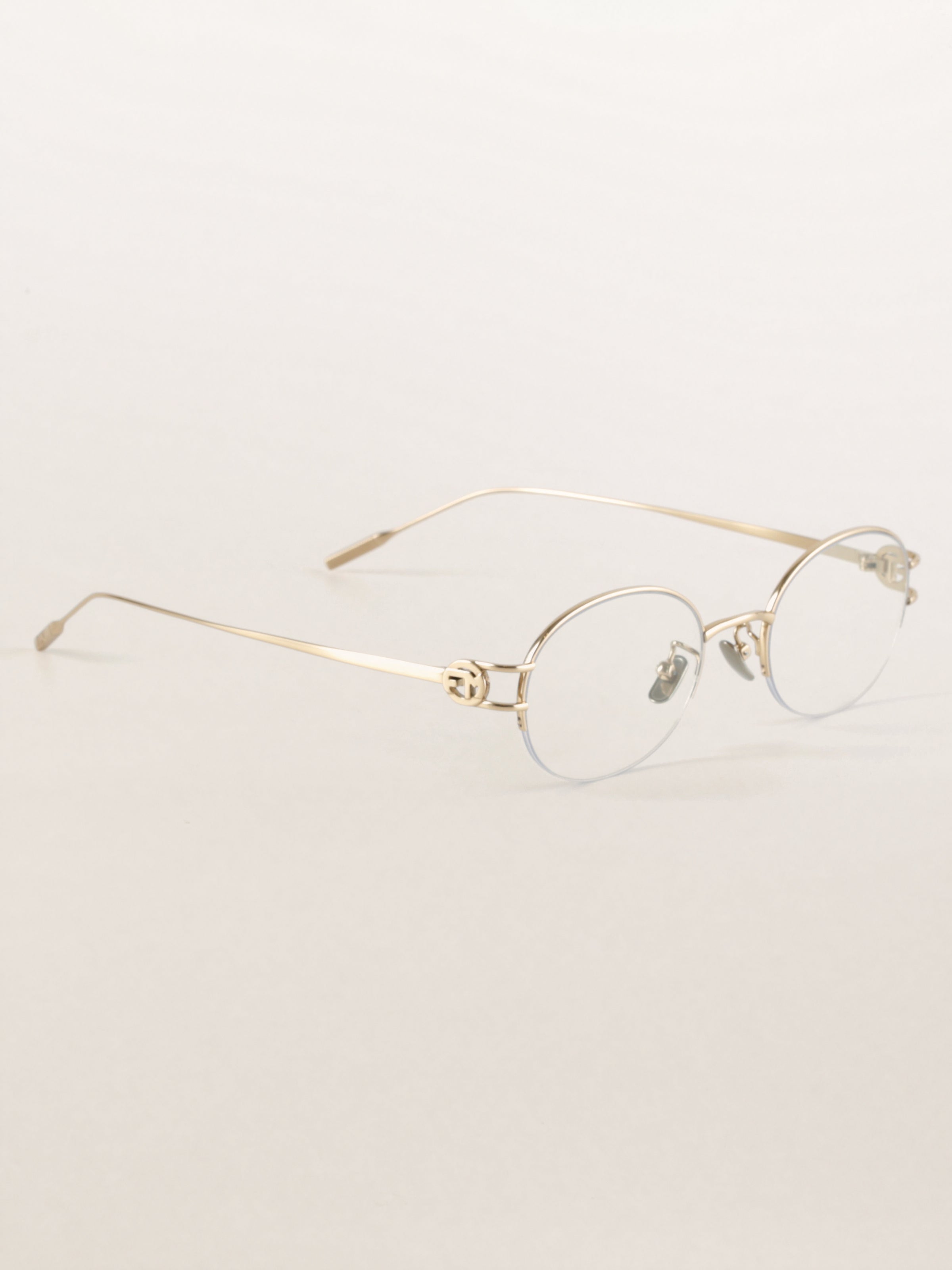 Half-Rim Round Titanium Minimalist Optical Frames