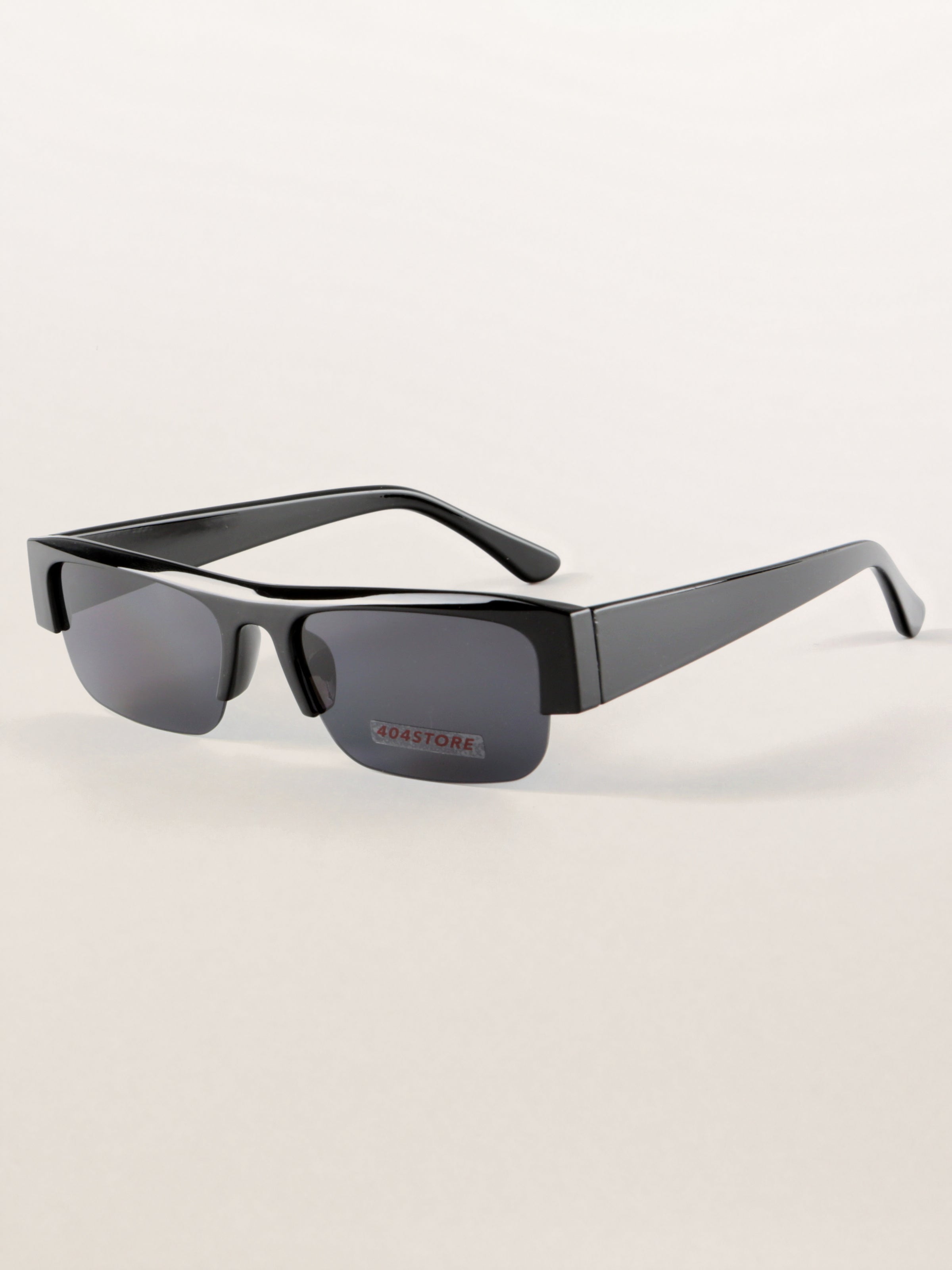 Geek Chic Half-Rim Statement Sunglasses