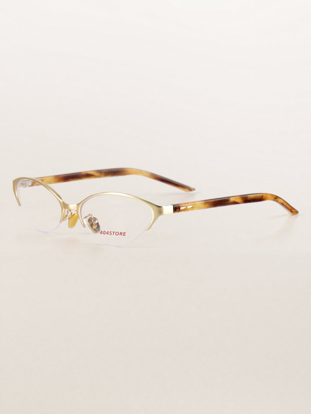 Y2K Cat-Eye Half-Rim Metal Optical Frames