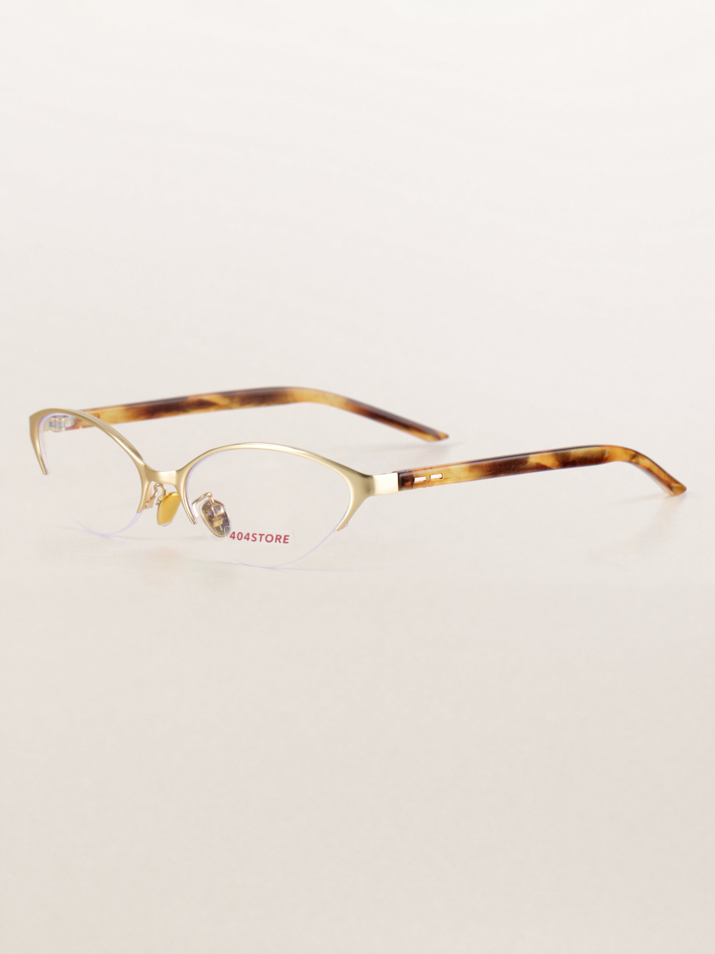Y2K Cat-Eye Half-Rim Metal Optical Frames