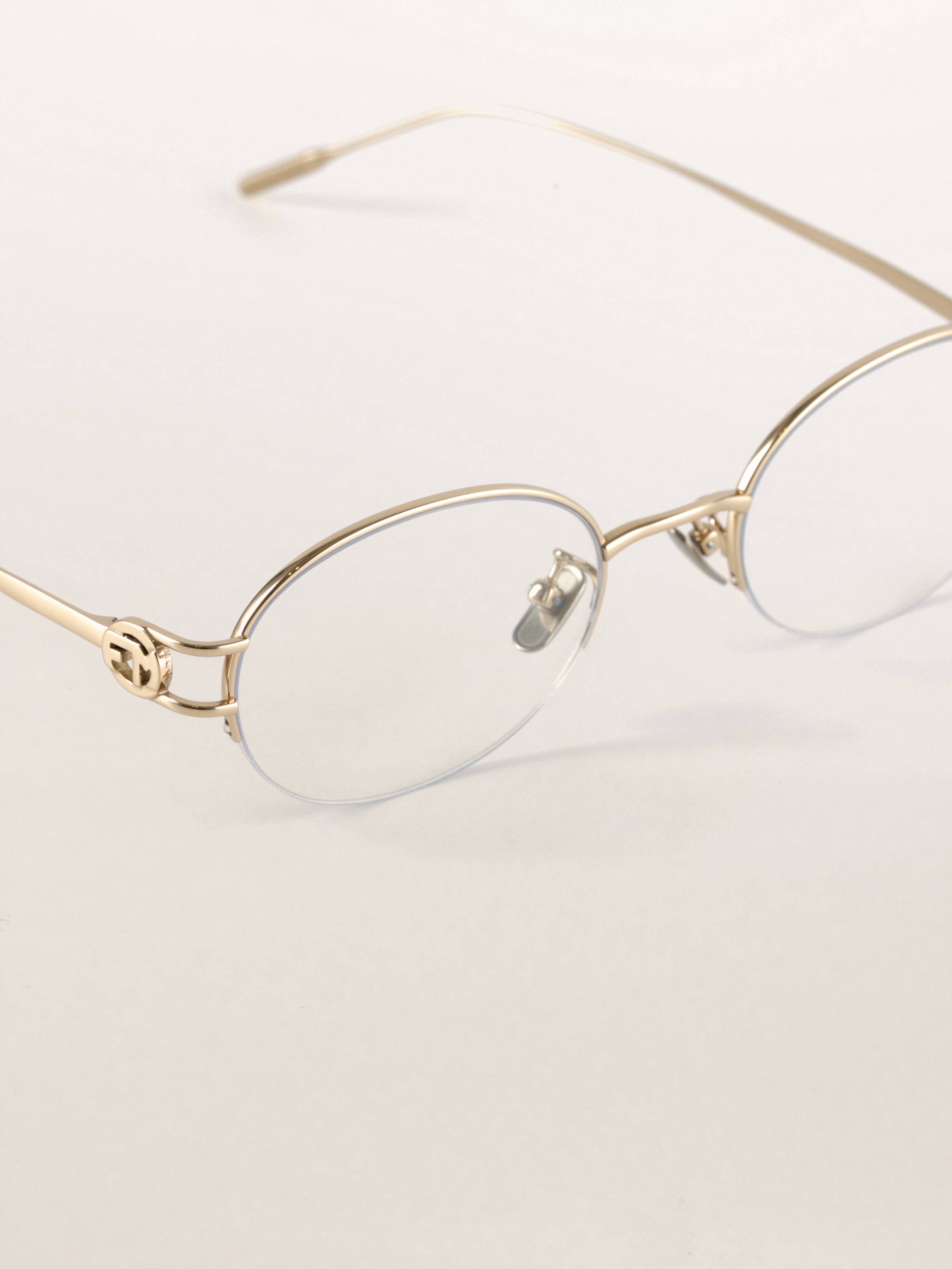 Half-Rim Round Titanium Minimalist Optical Frames