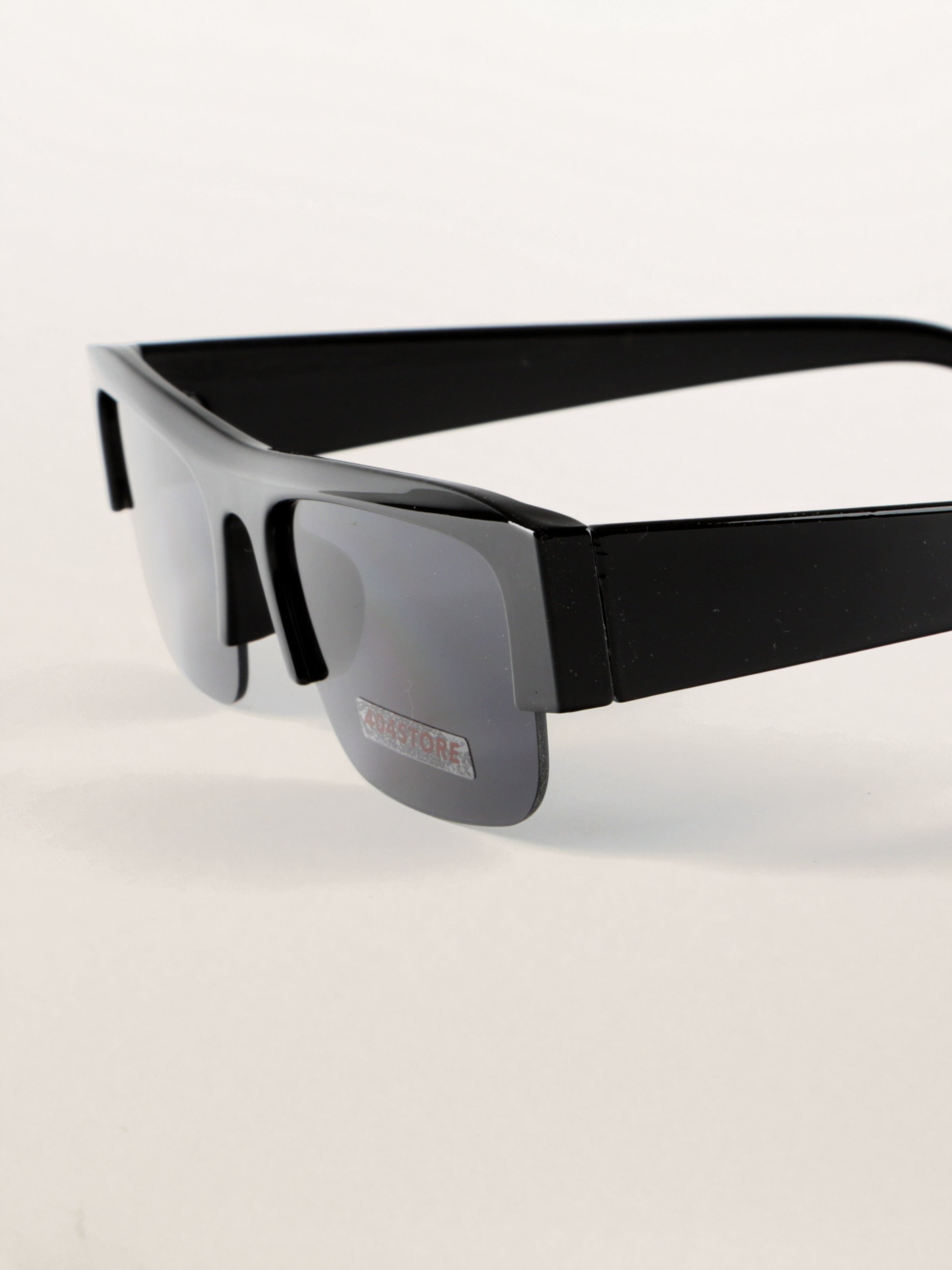 Geek Chic Half-Rim Statement Sunglasses