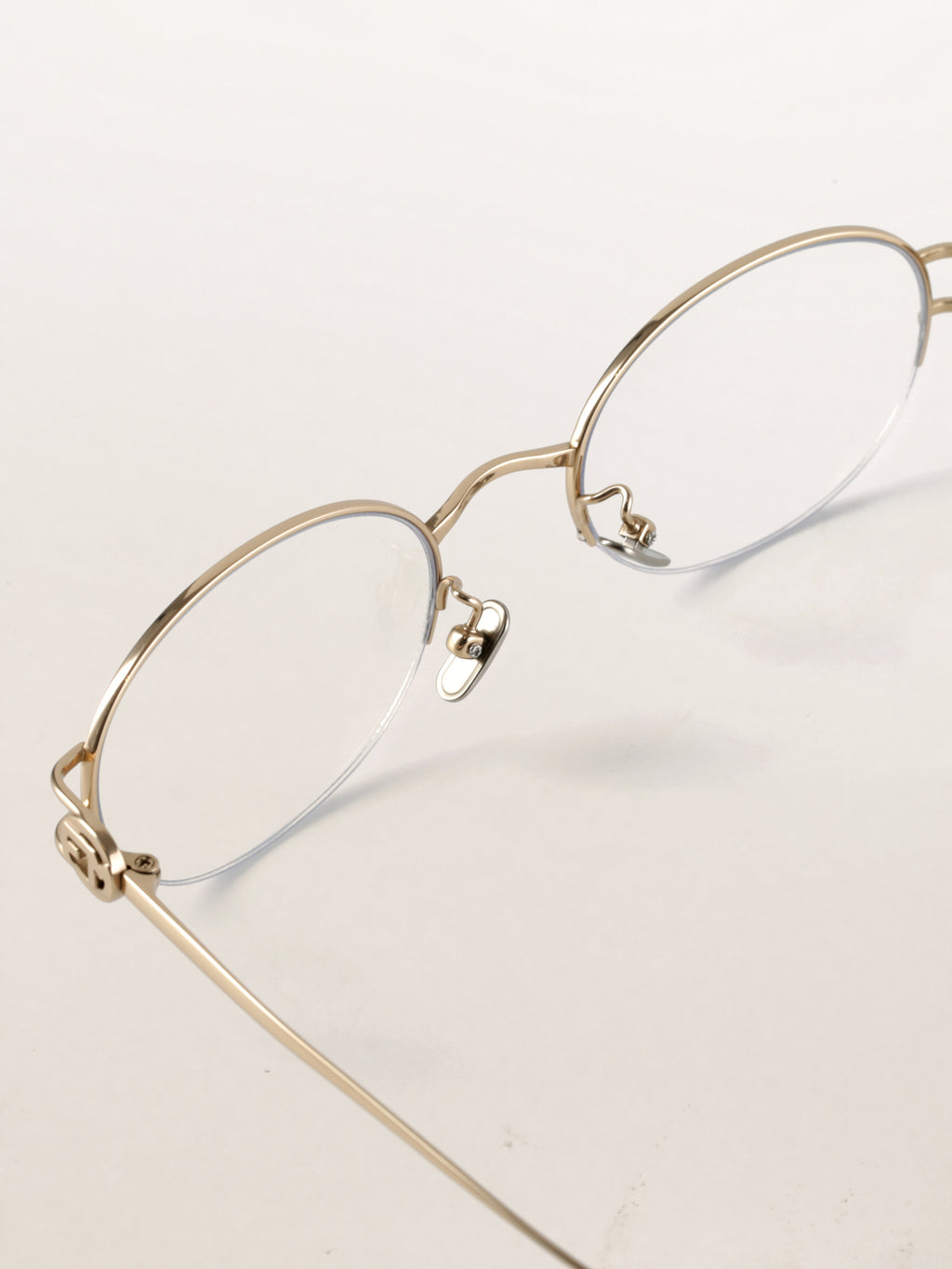 Half-Rim Round Titanium Minimalist Optical Frames