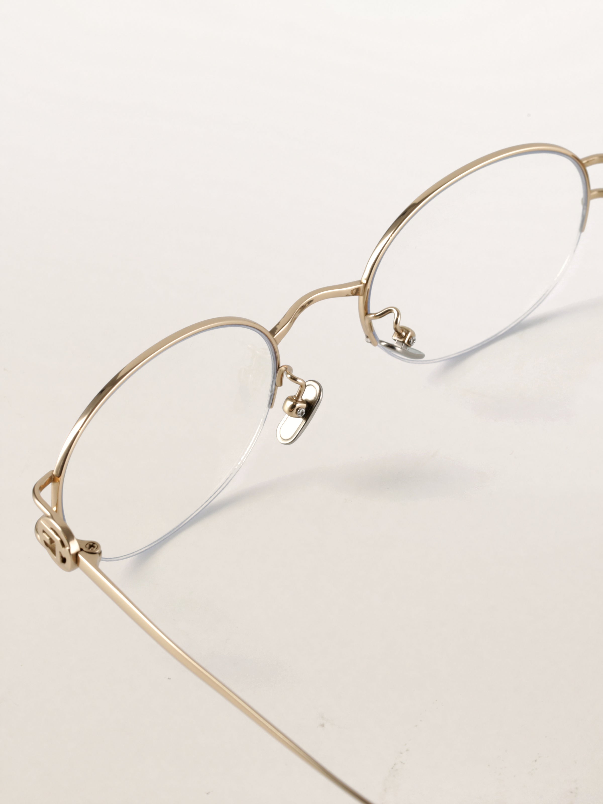 Half-Rim Round Titanium Minimalist Optical Frames