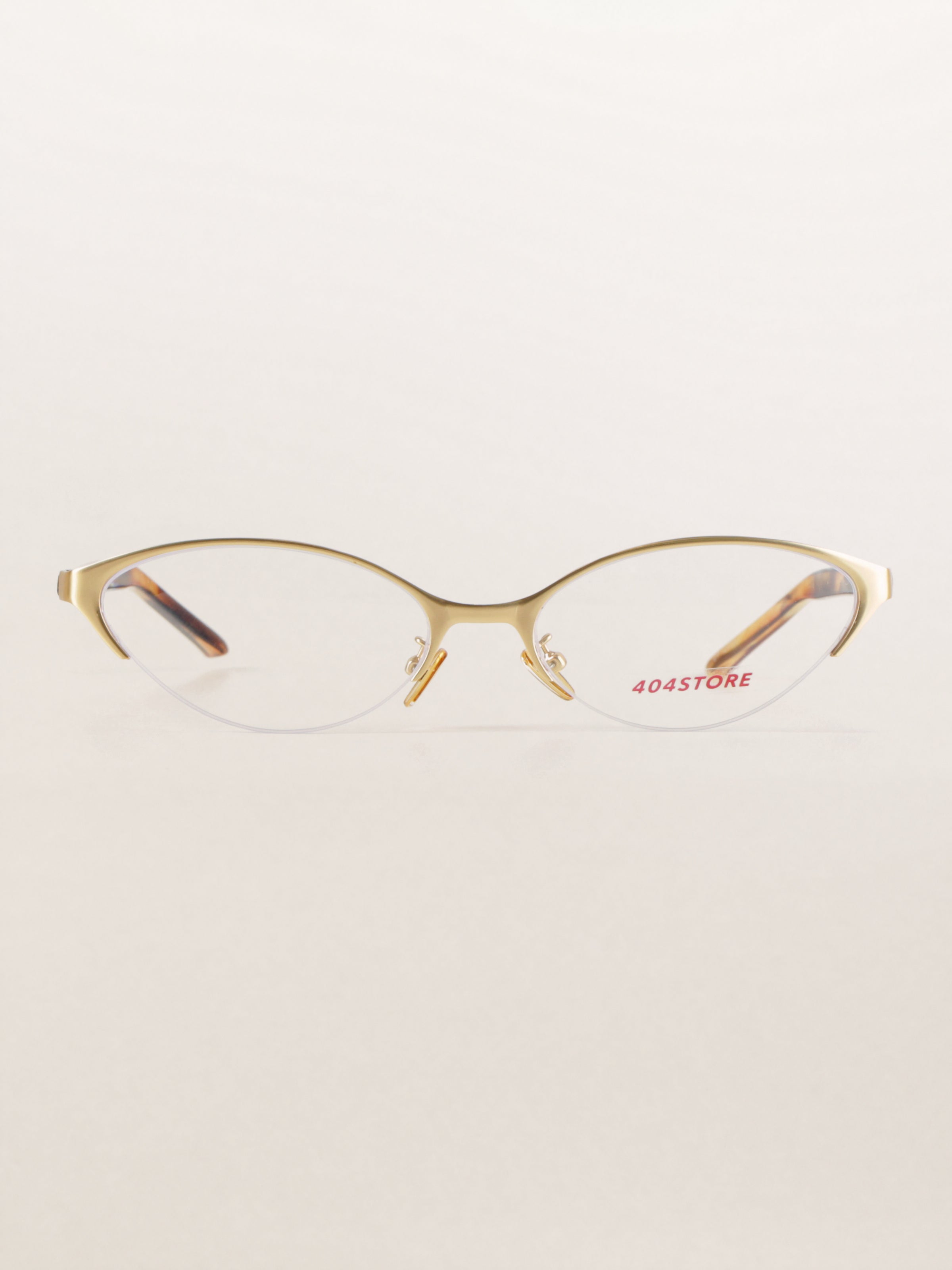 Y2K Cat-Eye Half-Rim Metal Optical Frames