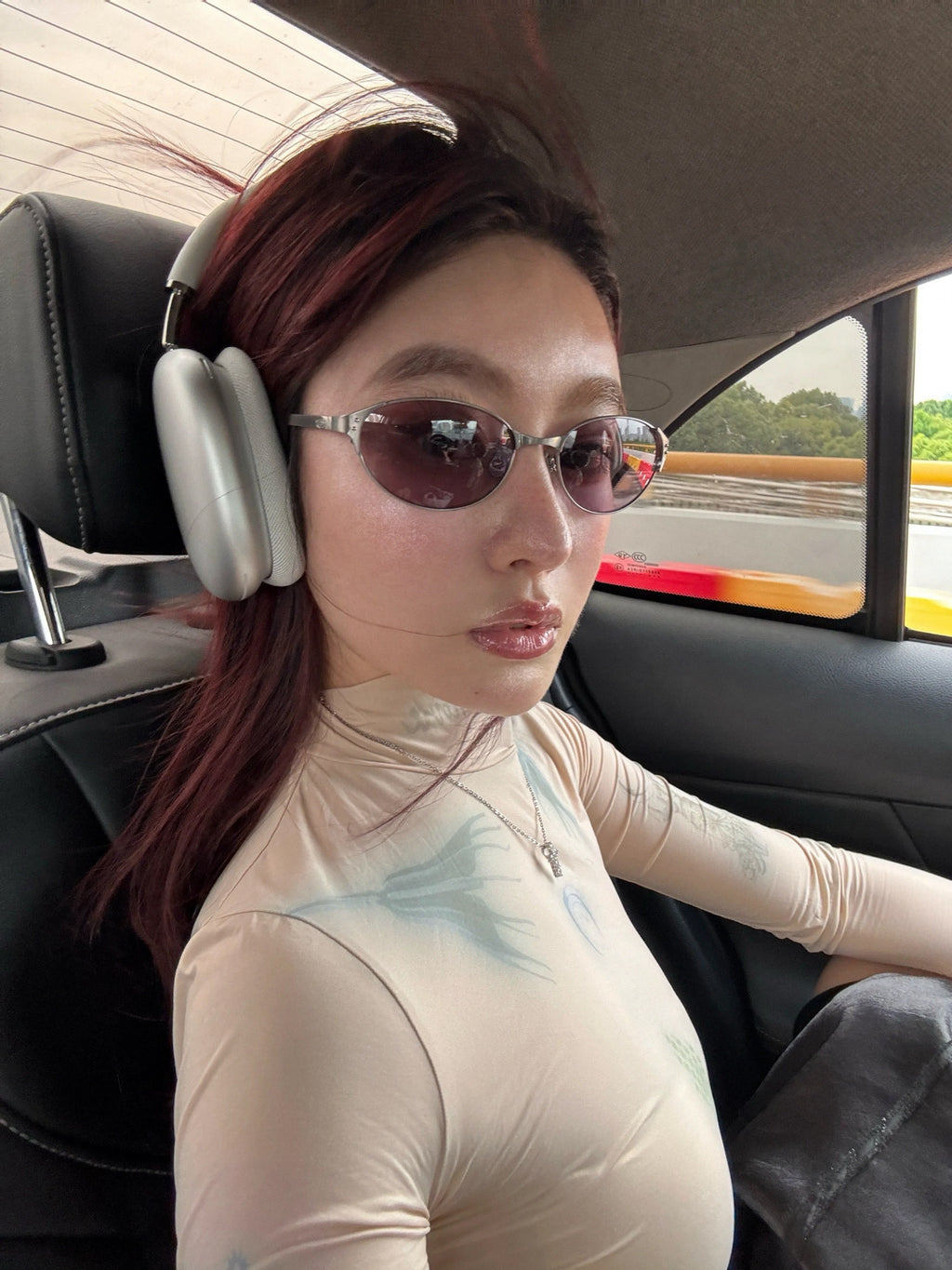 Retro Grunge Oval Metal Sunglasses