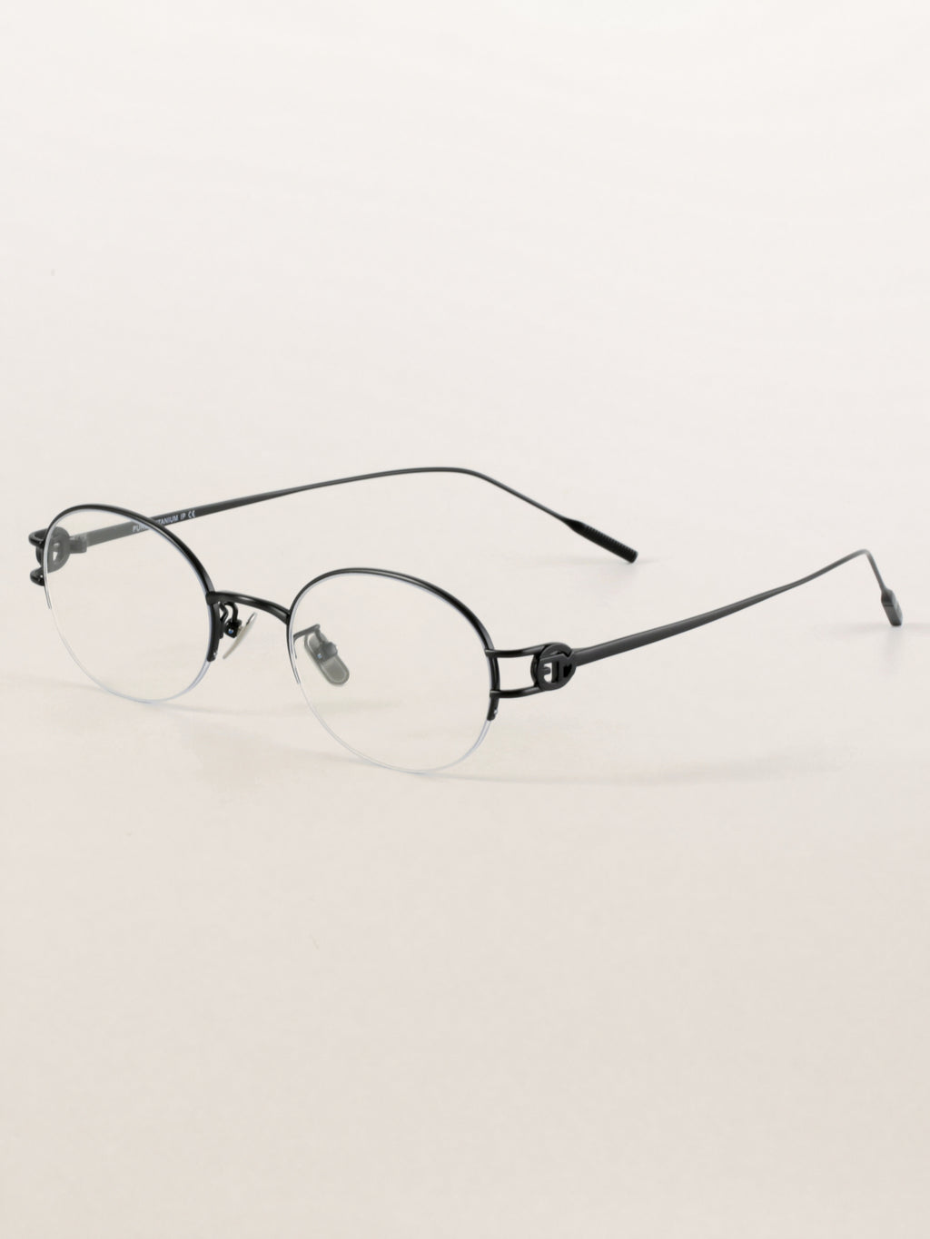 Half-Rim Round Titanium Minimalist Optical Frames