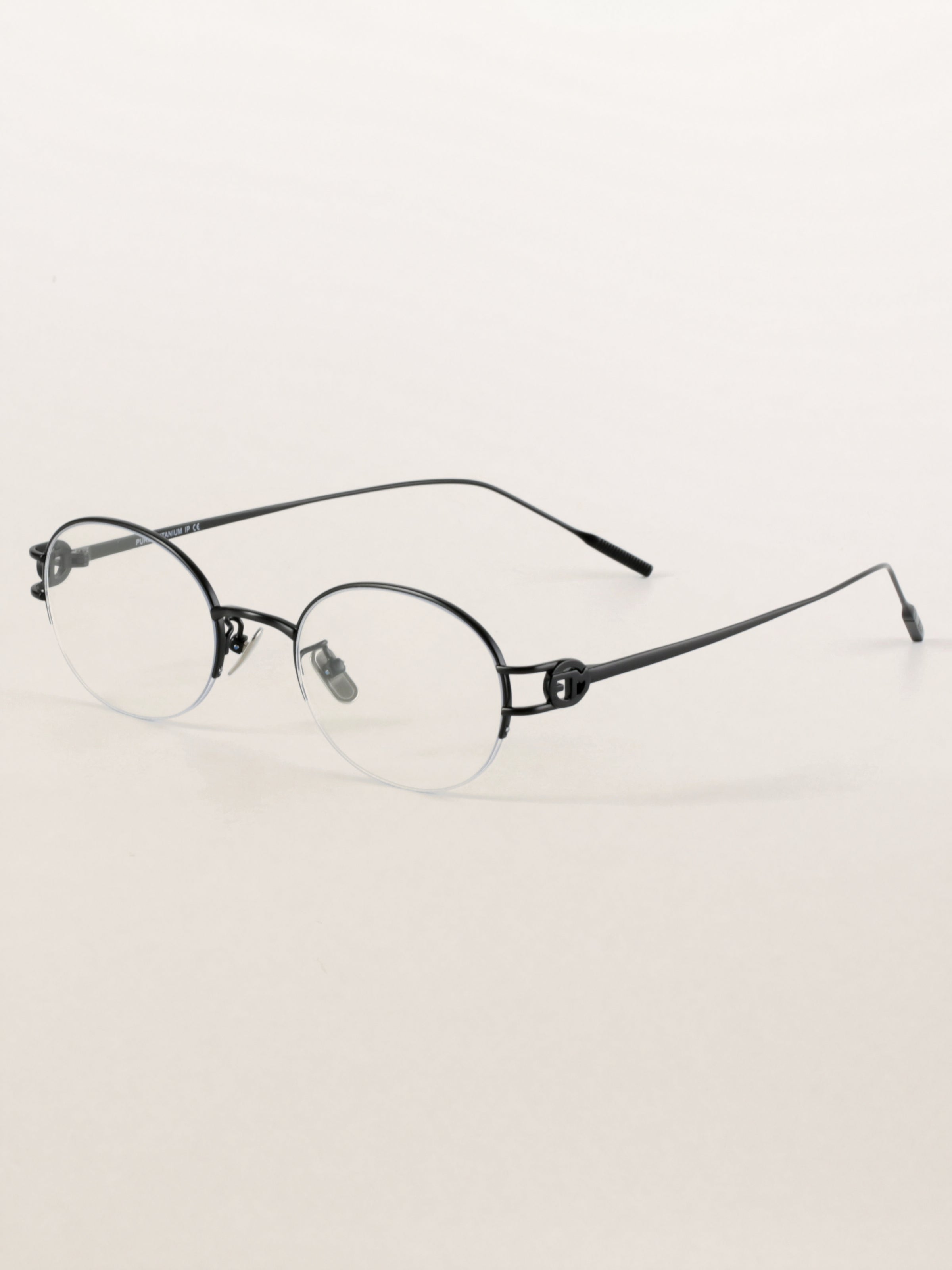 Half-Rim Round Titanium Minimalist Optical Frames
