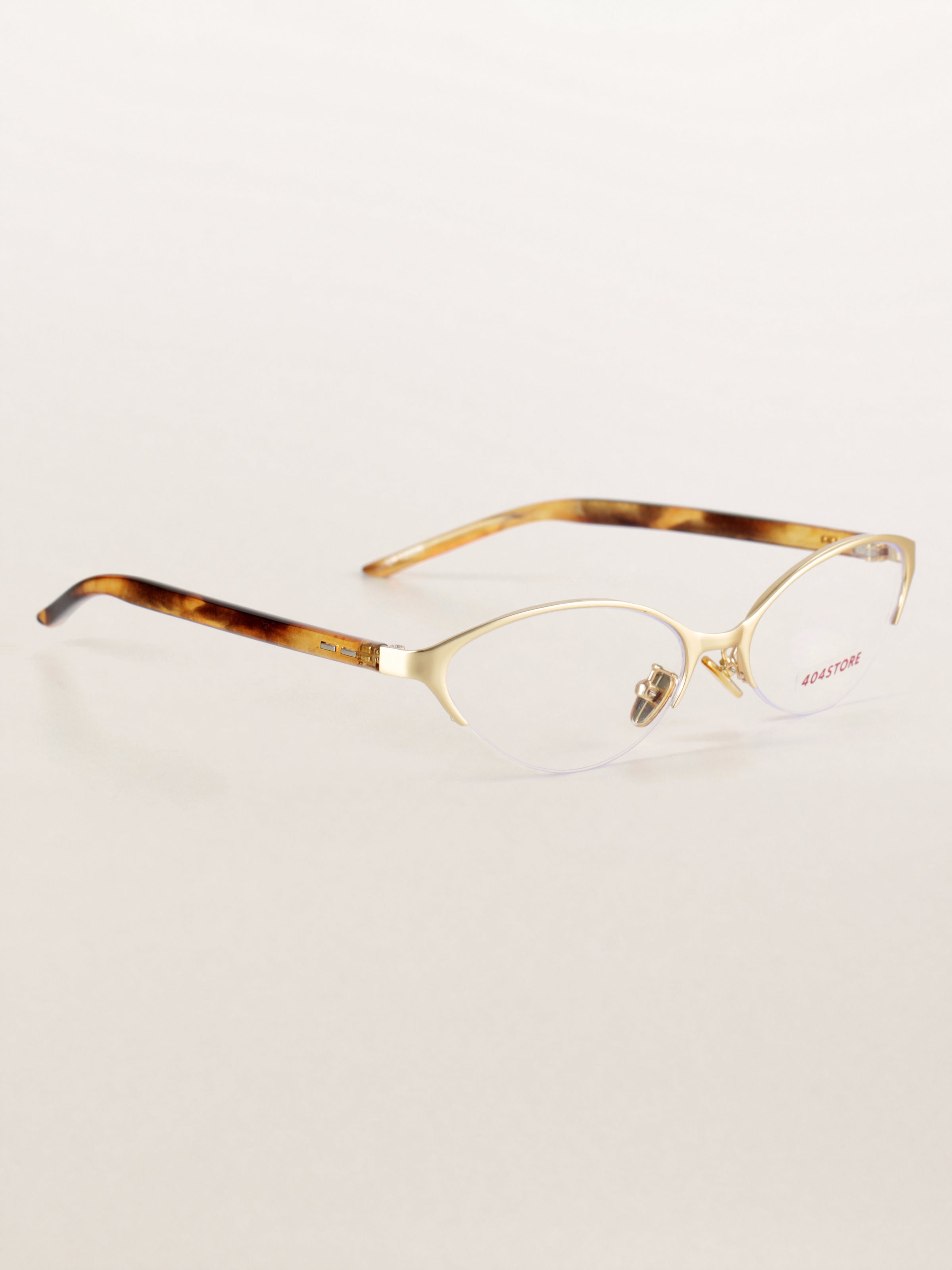 Y2K Cat-Eye Half-Rim Metal Optical Frames