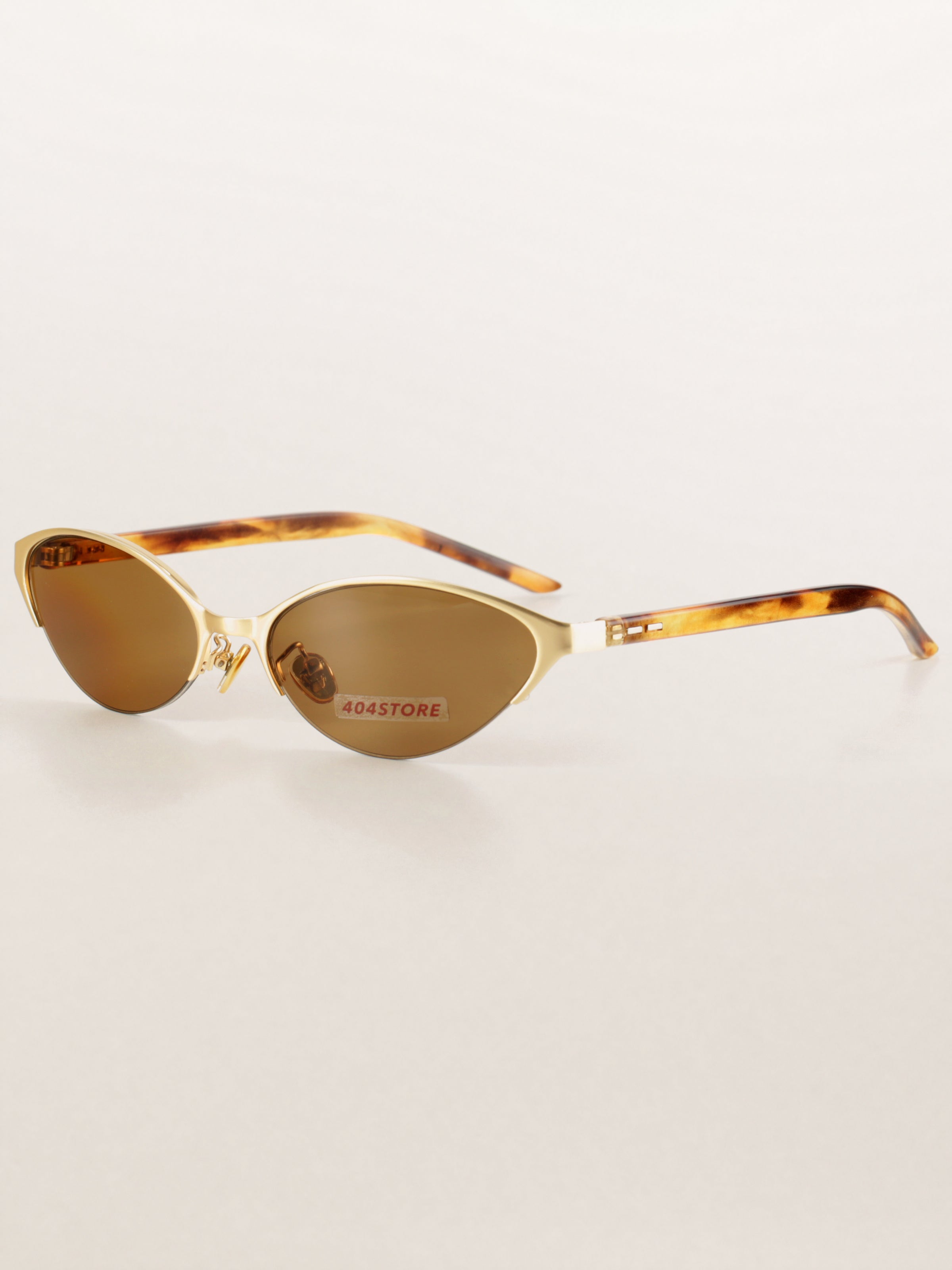 Y2K bayonetta Half-Rim Slim Cat-Eye Sunglasses