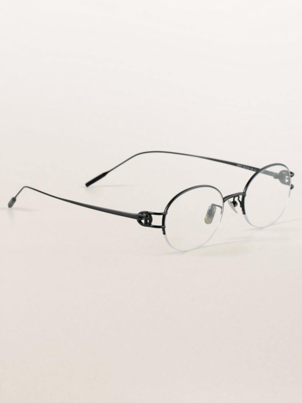 Half-Rim Round Titanium Minimalist Optical Frames