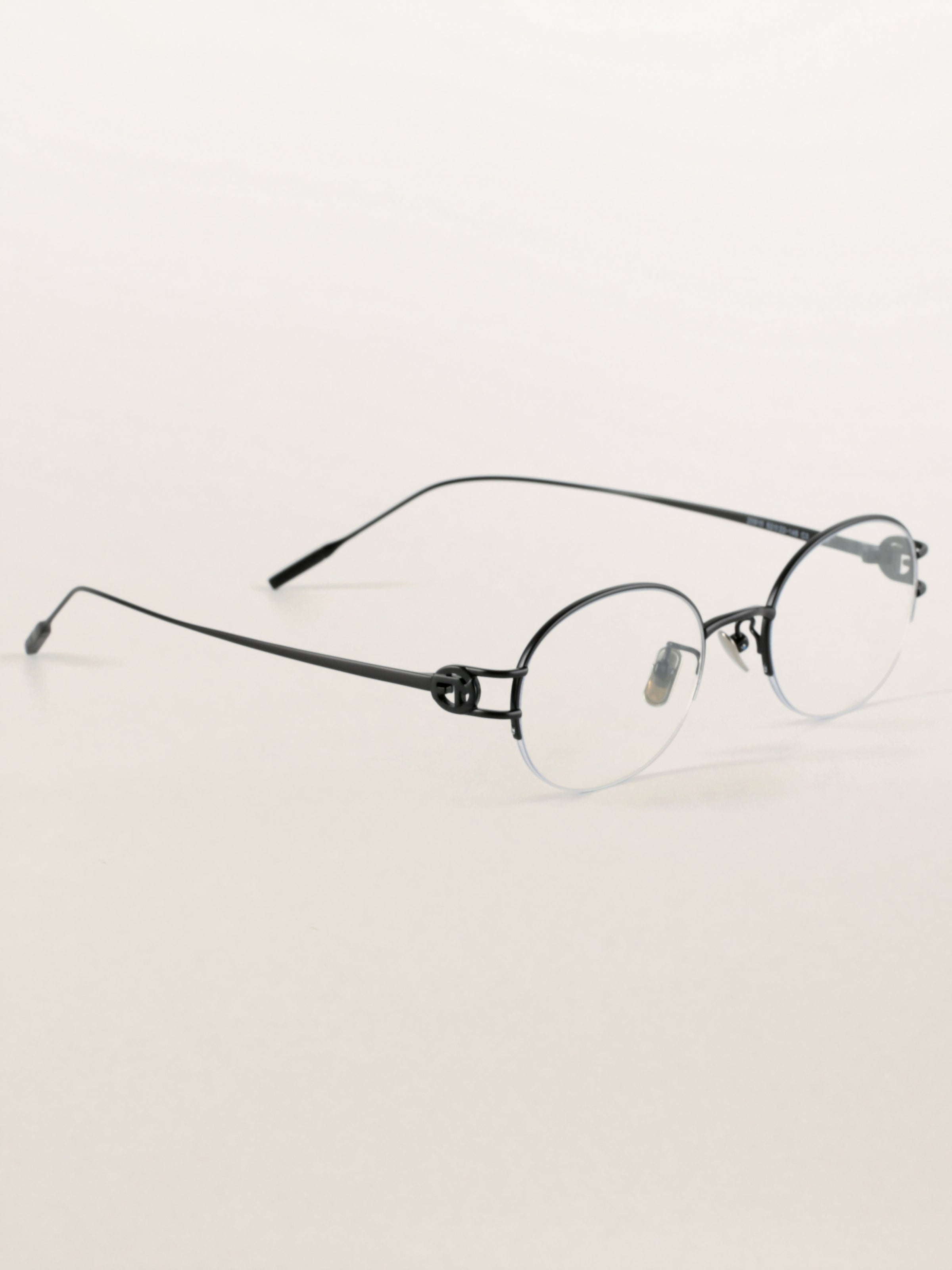 Half-Rim Round Titanium Minimalist Optical Frames