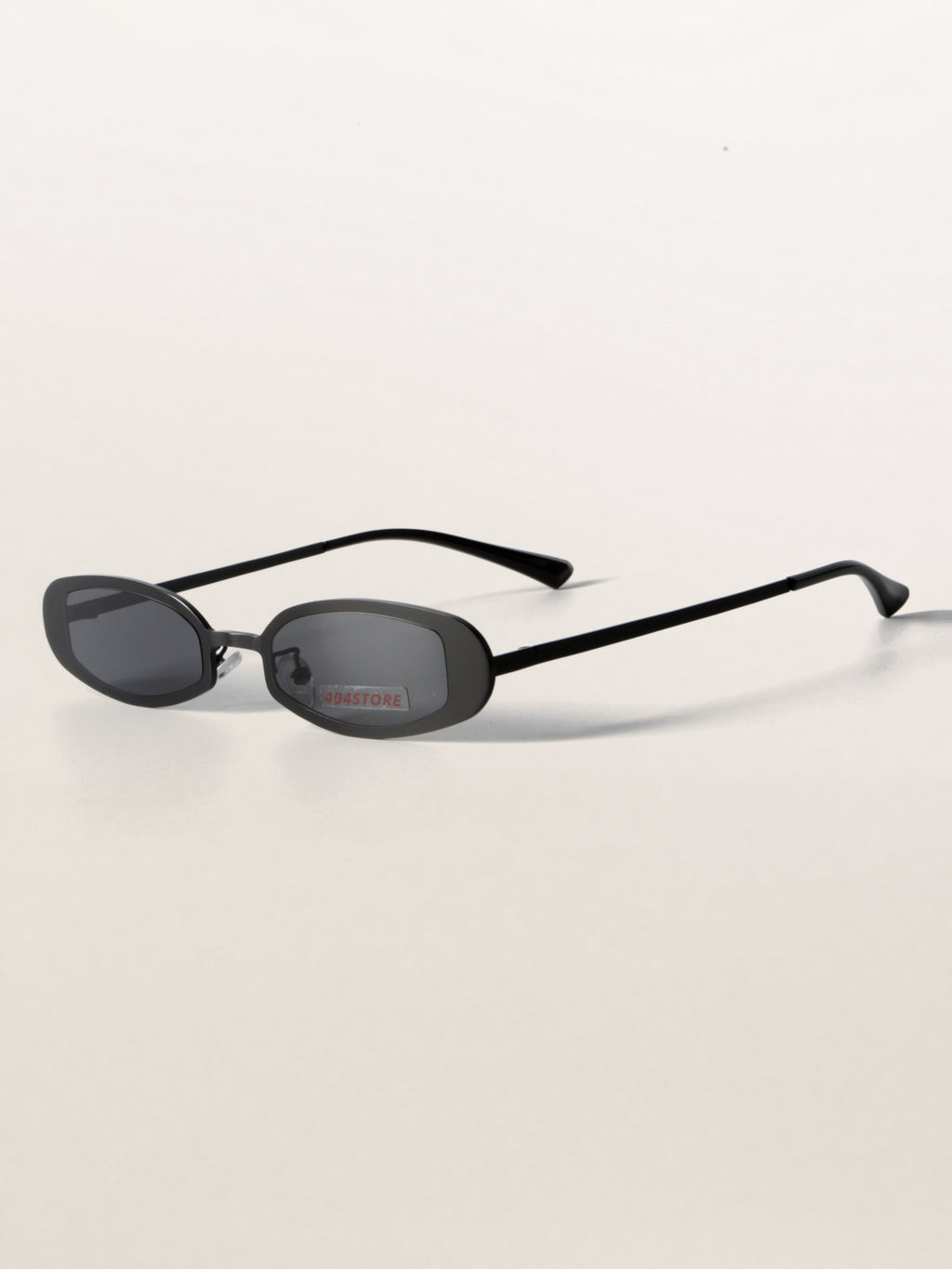 Y2K Cold Slim Oval Metal Sunglasses