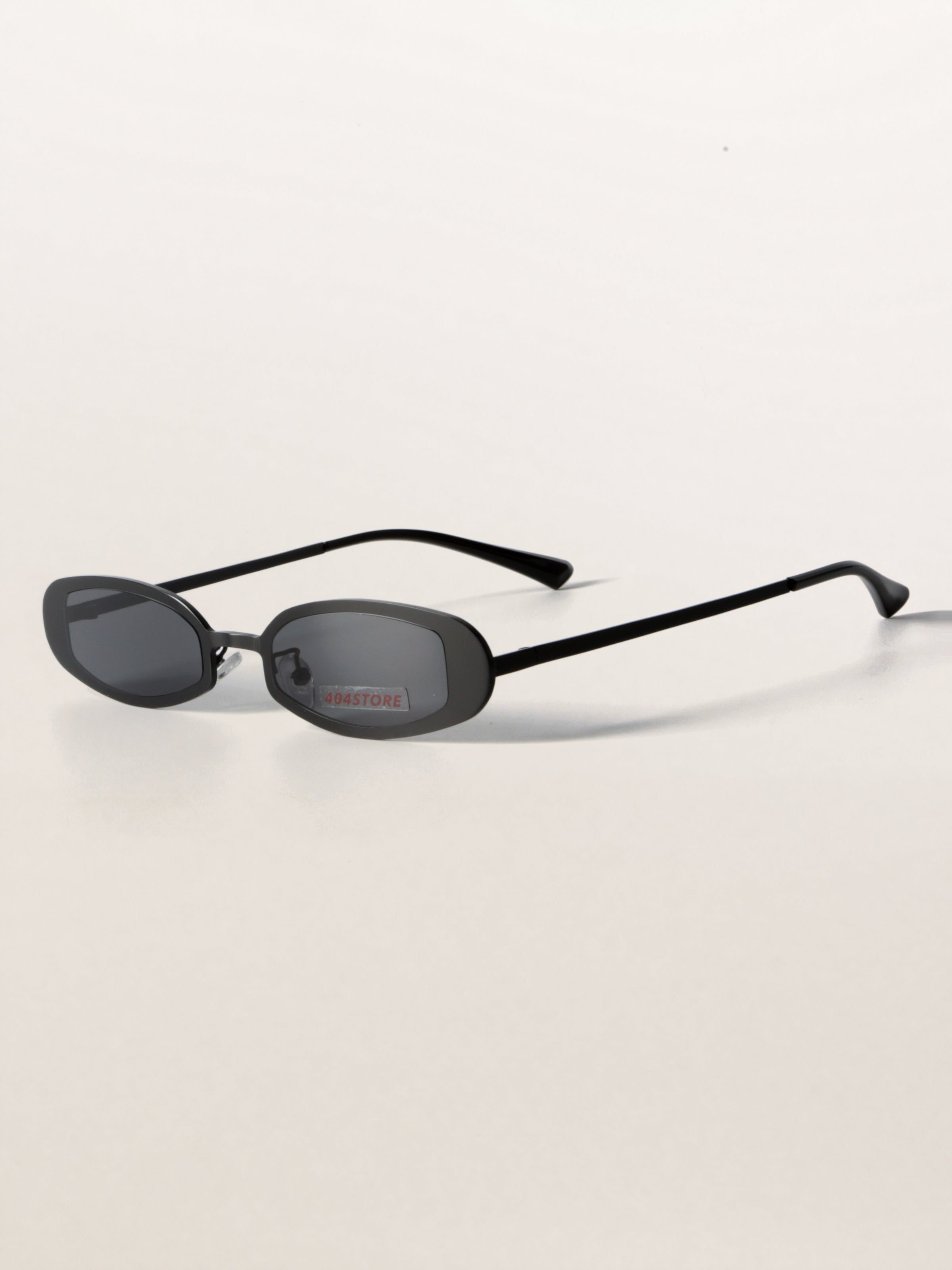 Y2K Cold Slim Oval Metal Sunglasses