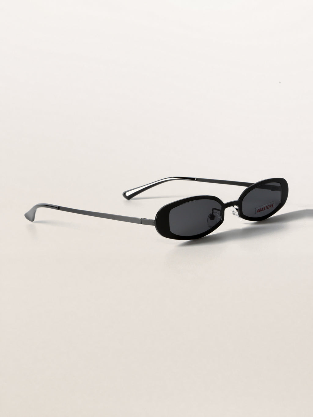 Y2K Cold Slim Oval Metal Sunglasses