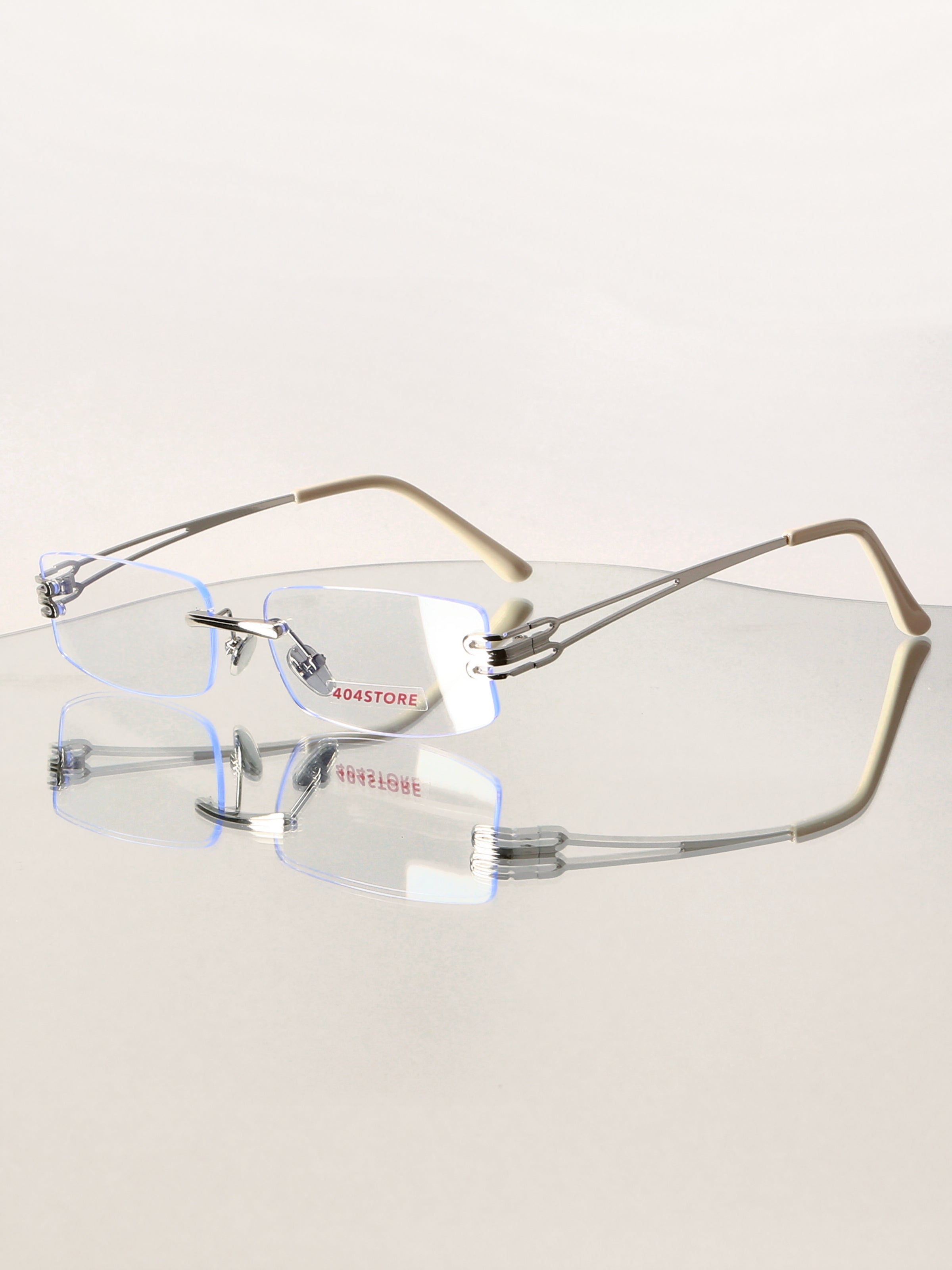 Rimless Y2K Preppy Rectangle Optical Frames