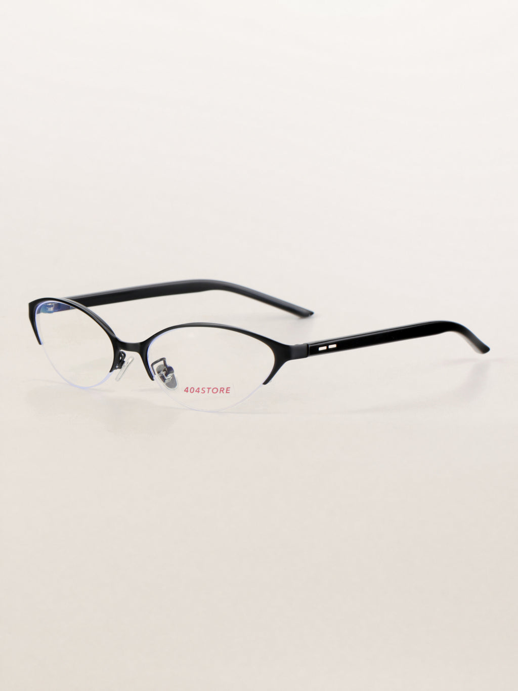Y2K Cat-Eye Half-Rim Metal Optical Frames