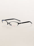 Y2K Cat-Eye Half-Rim Metal Optical Frames