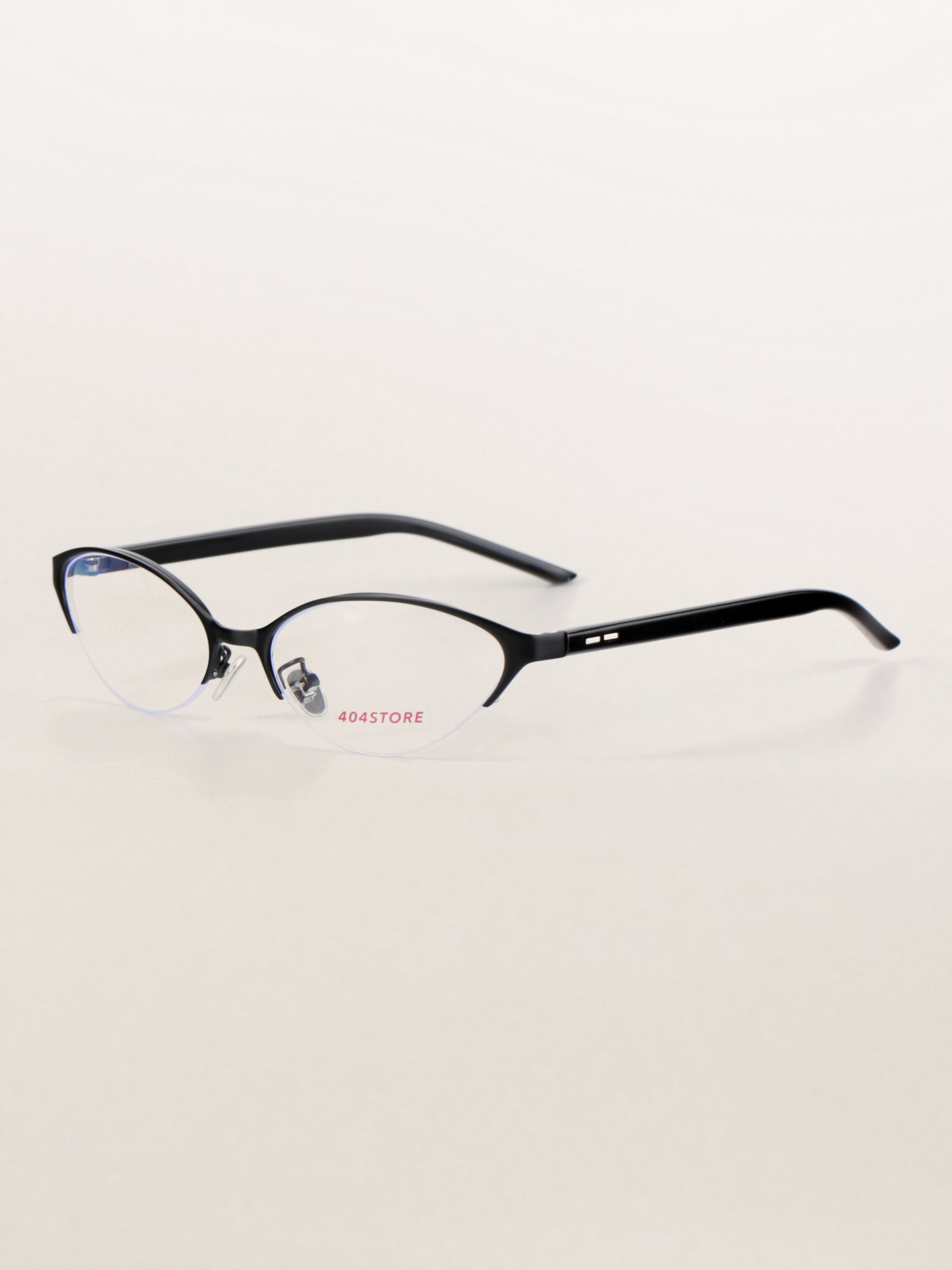 Y2K Cat-Eye Half-Rim Metal Optical Frames