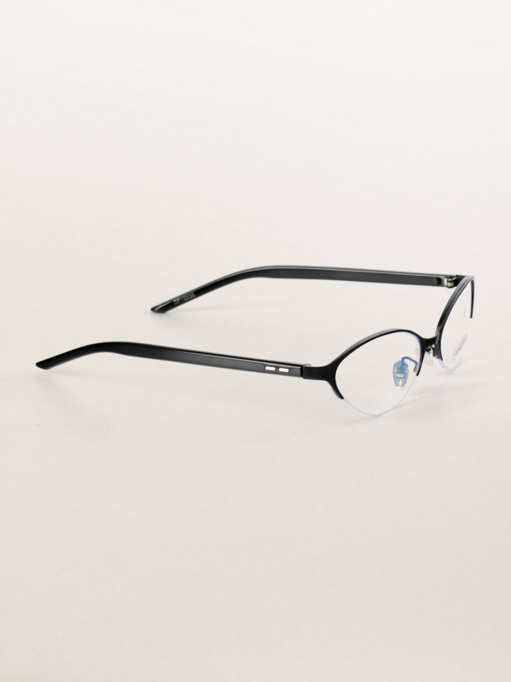Y2K Cat-Eye Half-Rim Metal Optical Frames