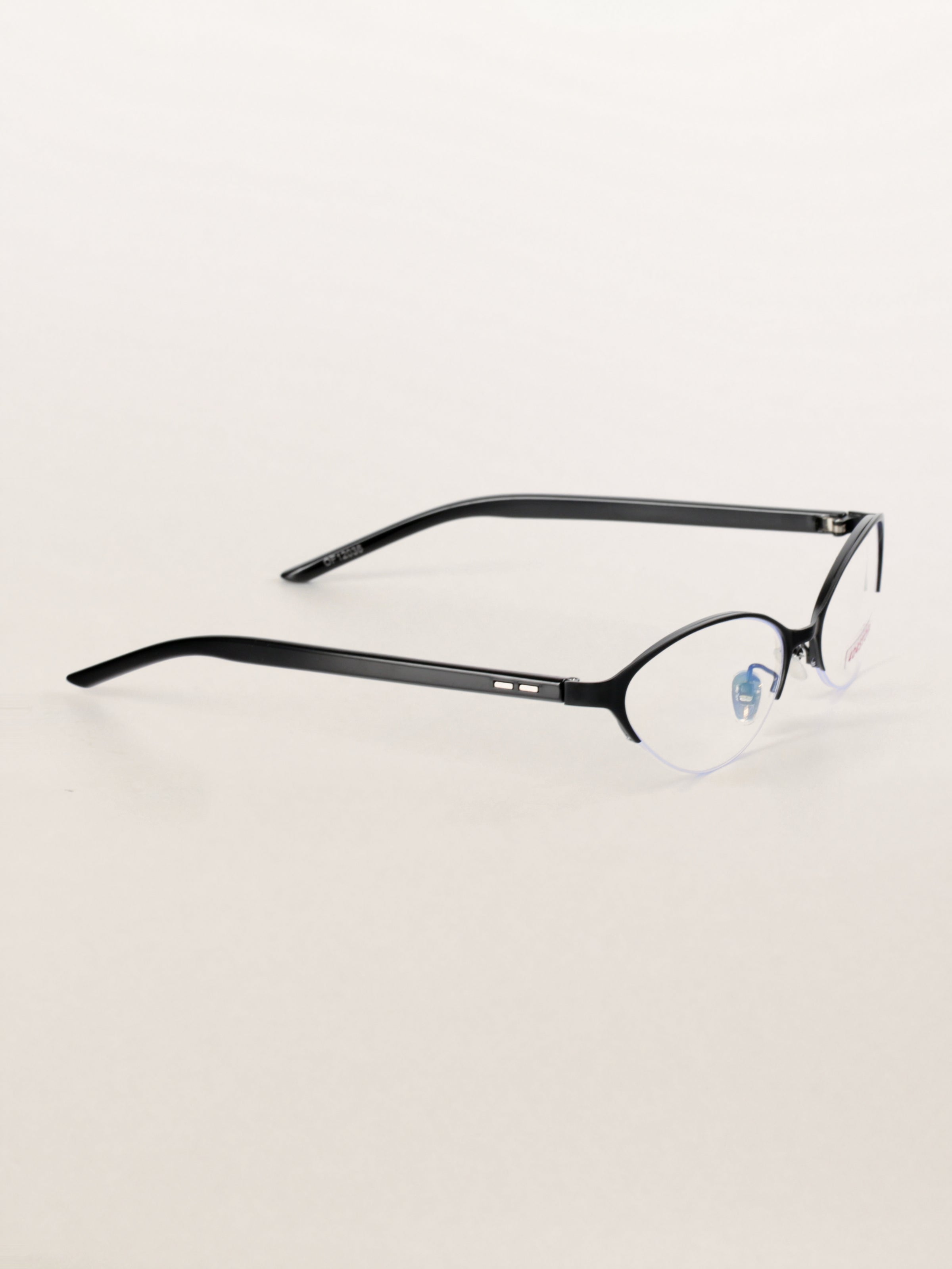 Y2K Cat-Eye Half-Rim Metal Optical Frames