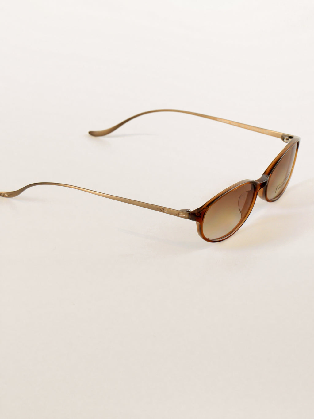 Y2K Office Siren Oval Titanium Sunglasses