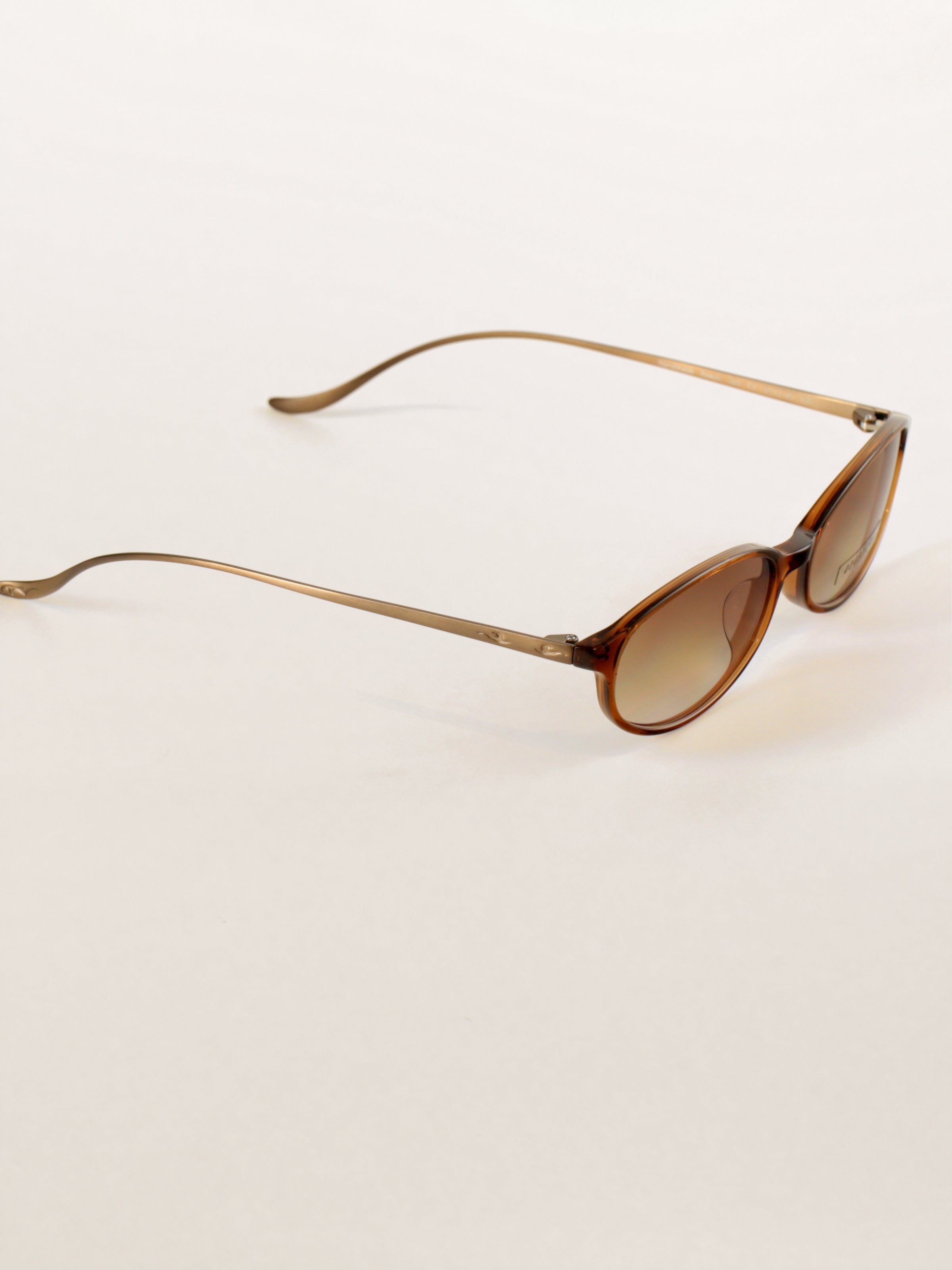 Y2K Office Siren Oval Titanium Sunglasses
