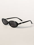 Retro Pearl Oval Coquette Polarized Sunglasses