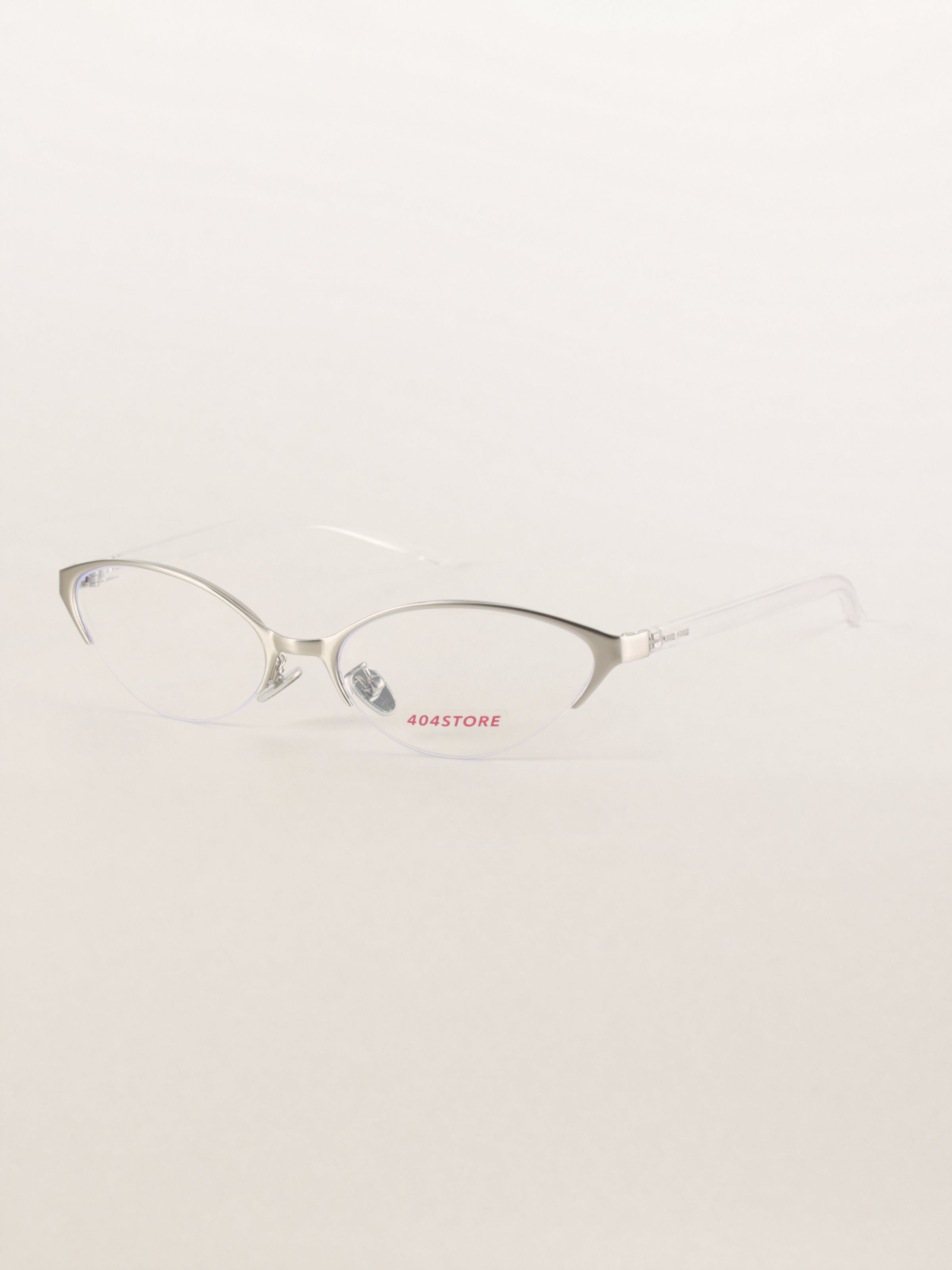 Y2K Cat-Eye Half-Rim Metal Optical Frames