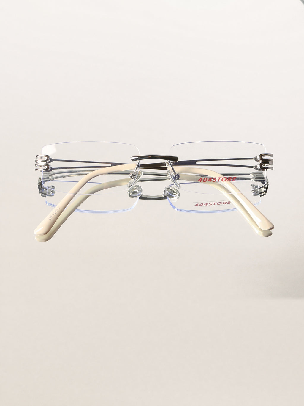 Rimless Y2K Preppy Rectangle Optical Frames