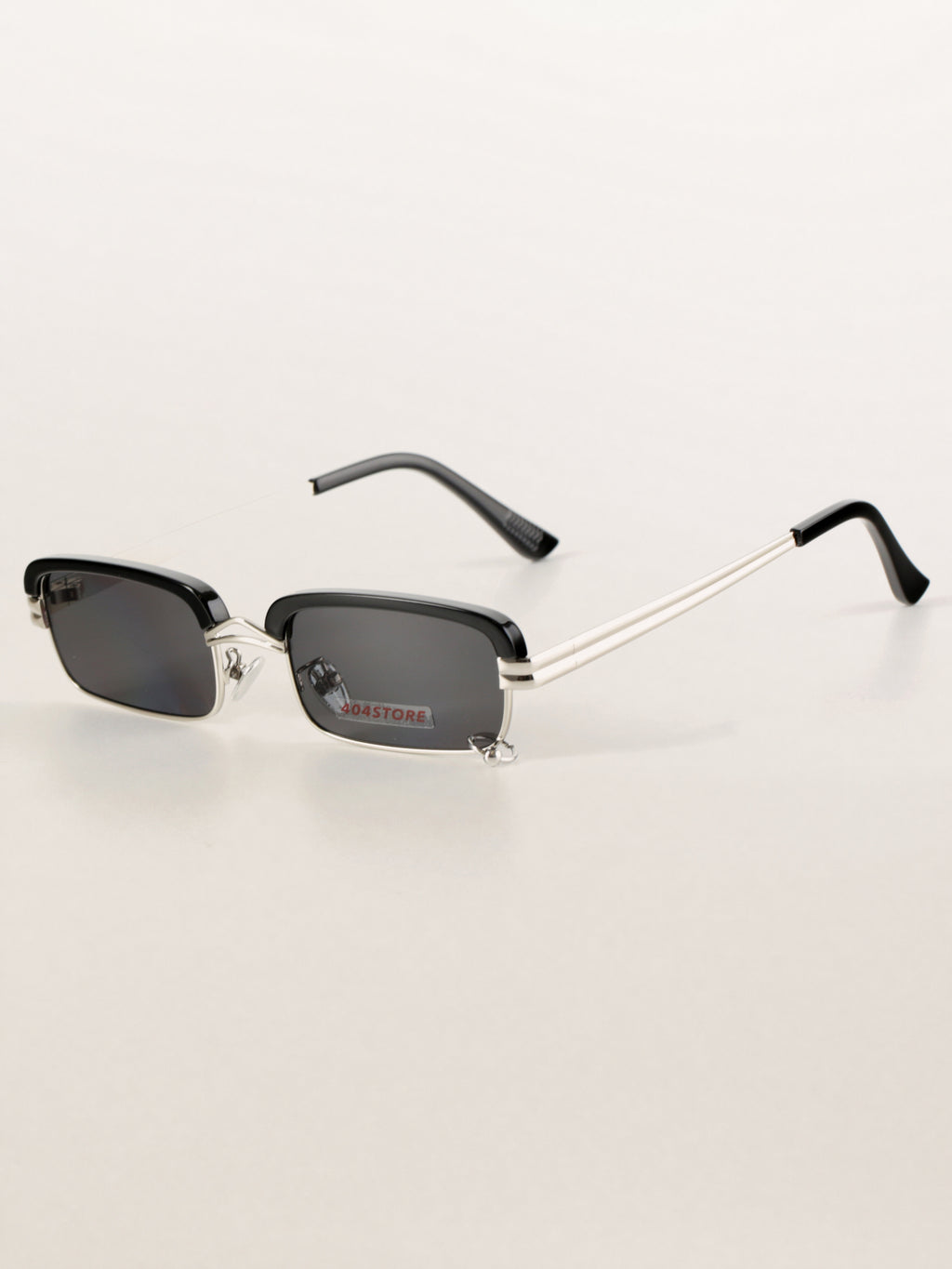 Rectangle Metal Steampunk Rivet Sunglasses