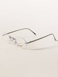 Retro Librarian Chic Rimless Optical Frames