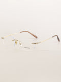 Rhinestone Rimless Rectangle Optical Frames