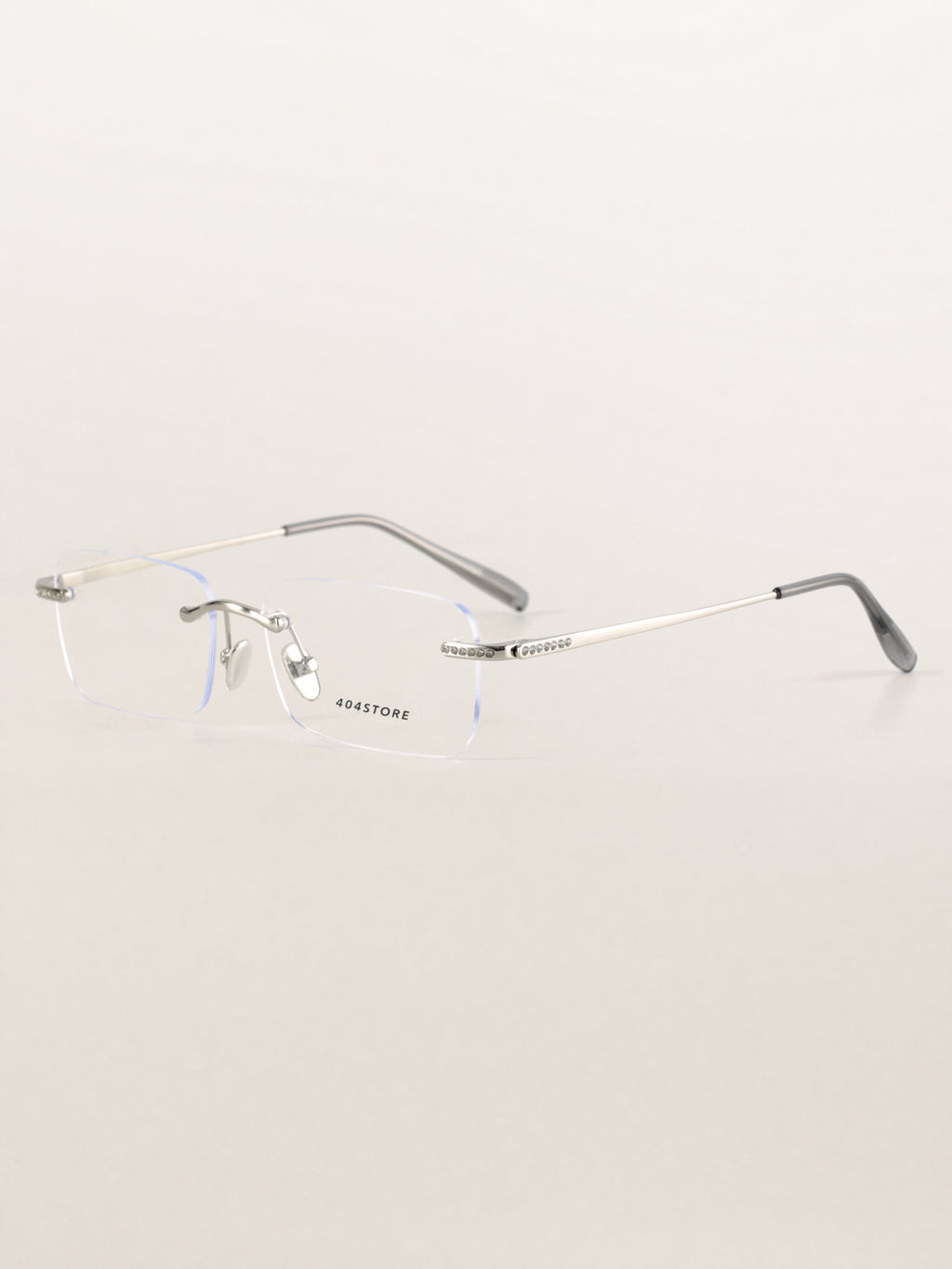 Rhinestone Rimless Rectangle Optical Frames